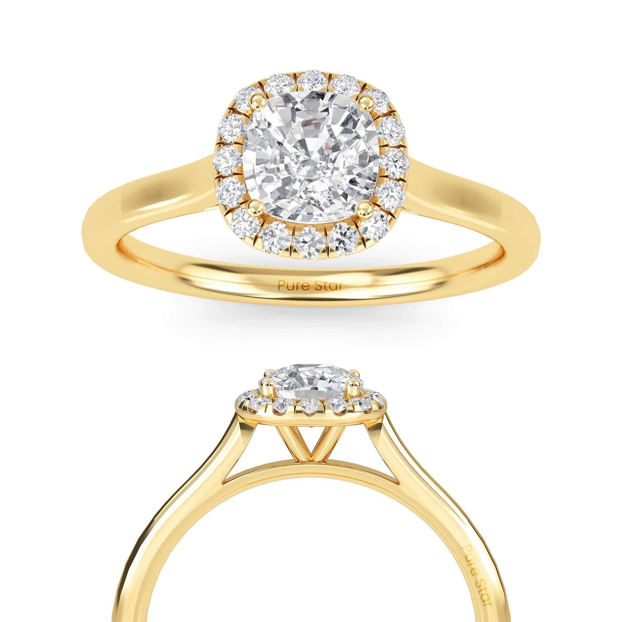 cushion cut diamond engagement rings