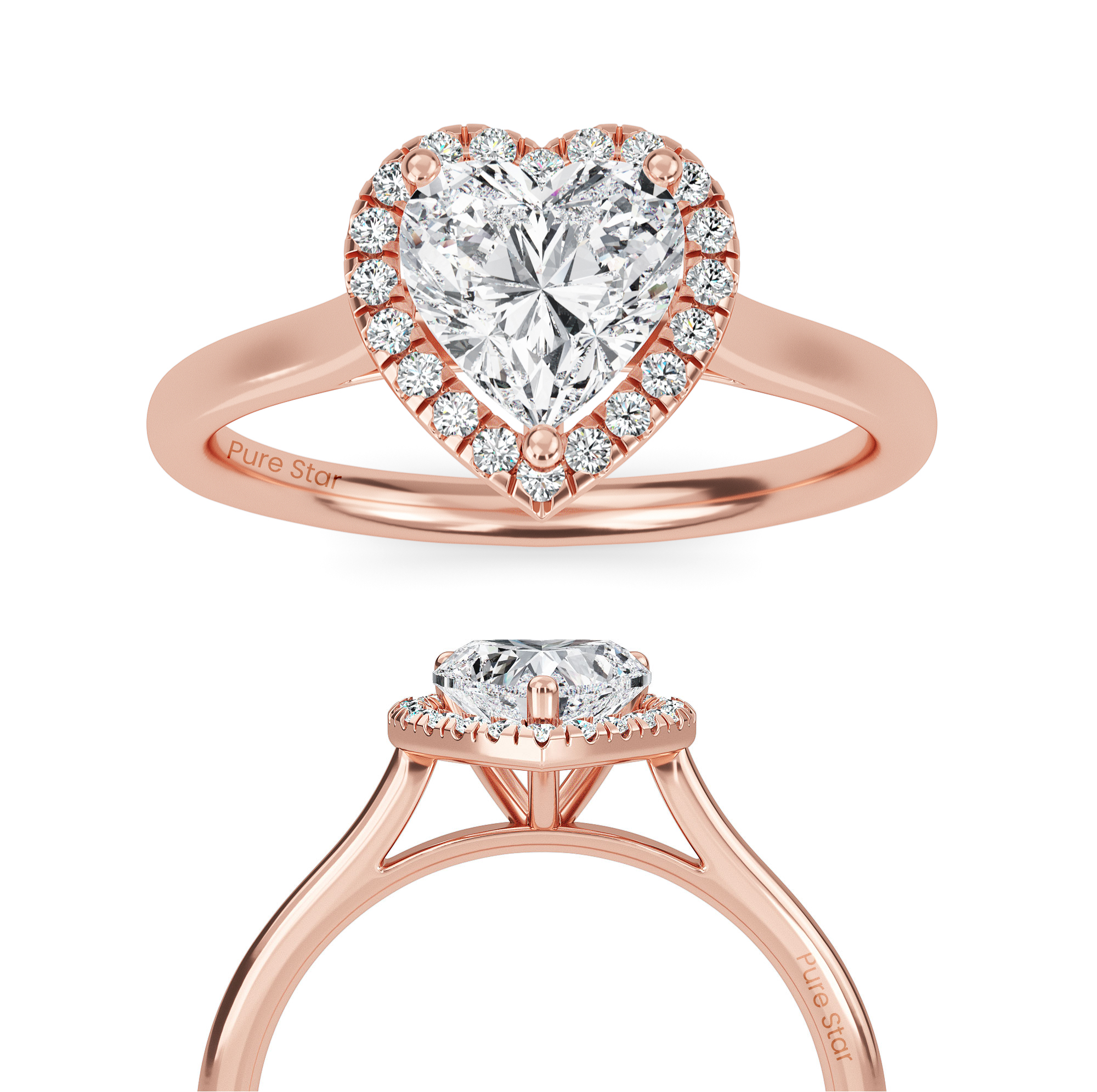 heart shape ring diamond