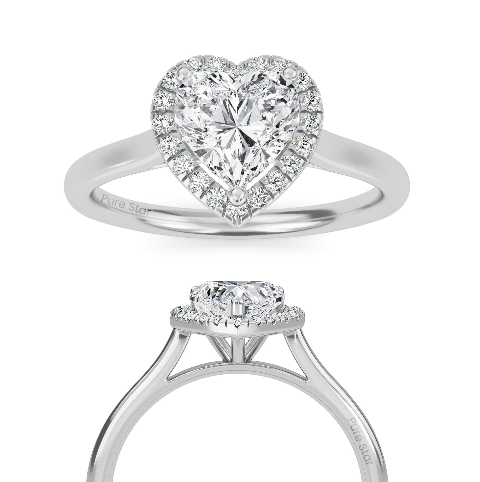 heart shape ring diamond