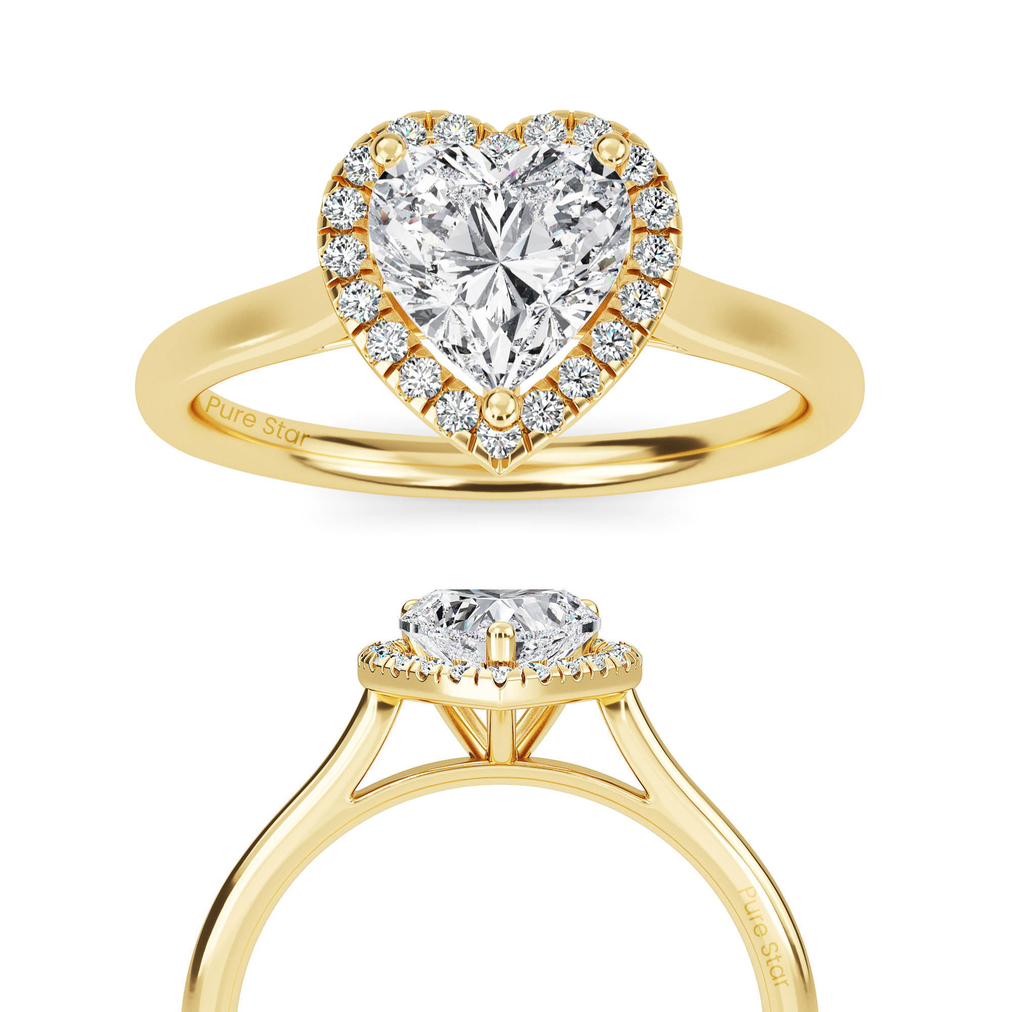 heart shape ring diamond