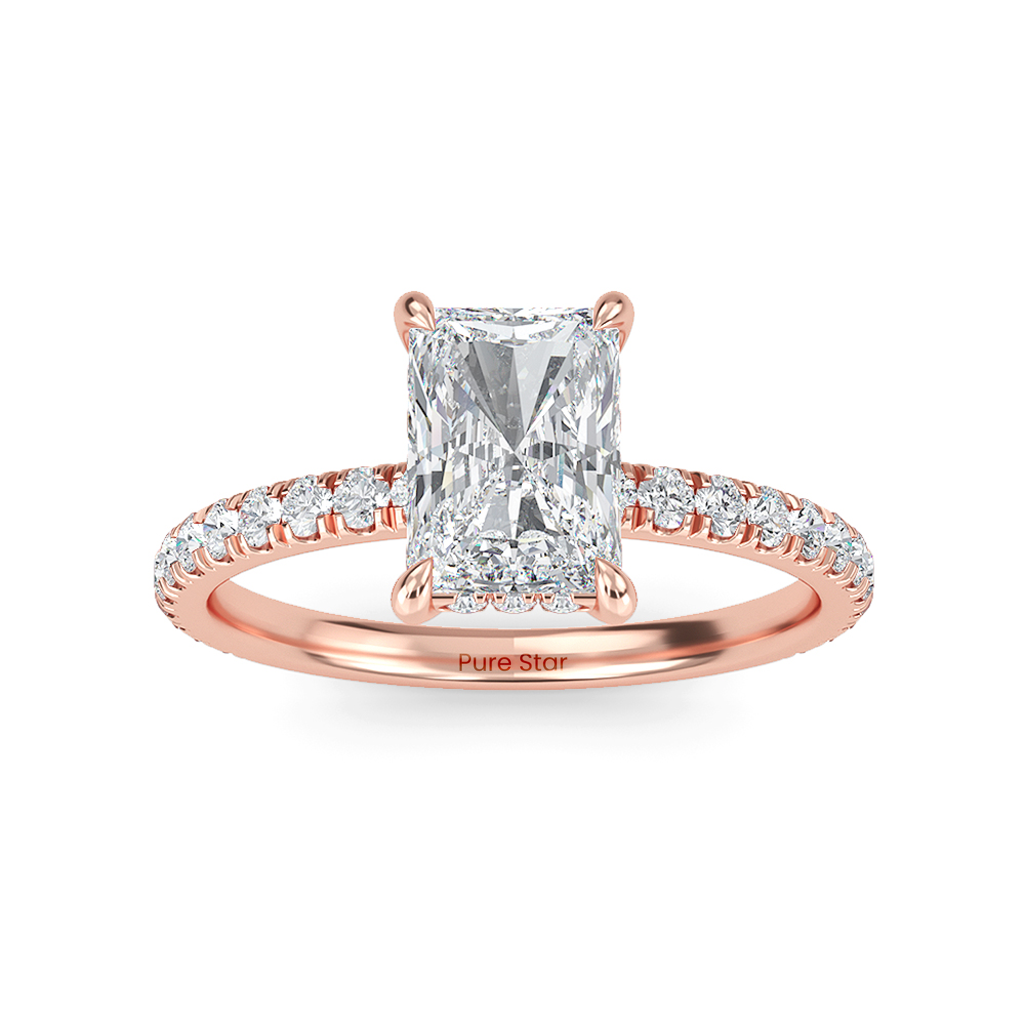 radiant engagement rings