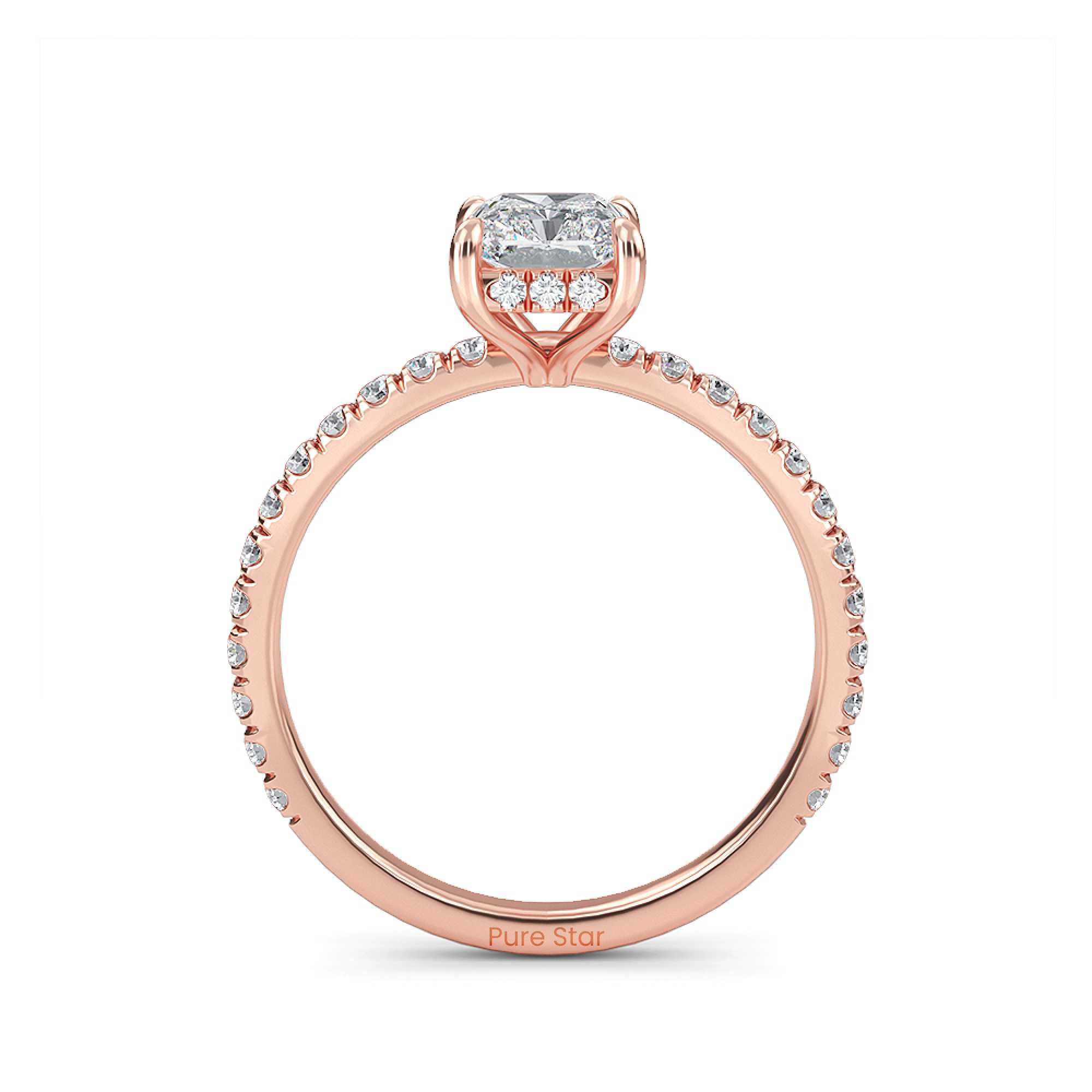 radiant engagement rings