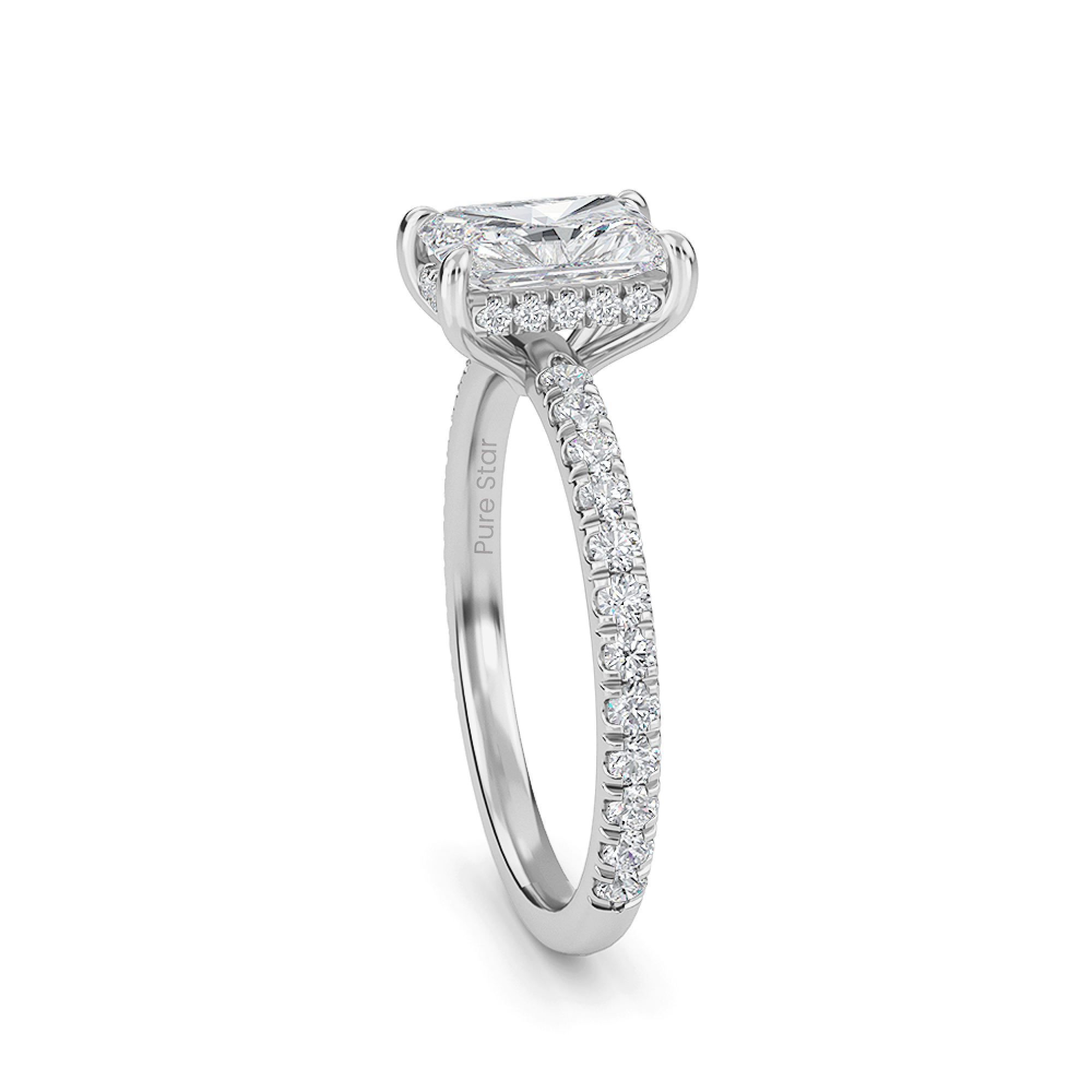 radiant engagement rings