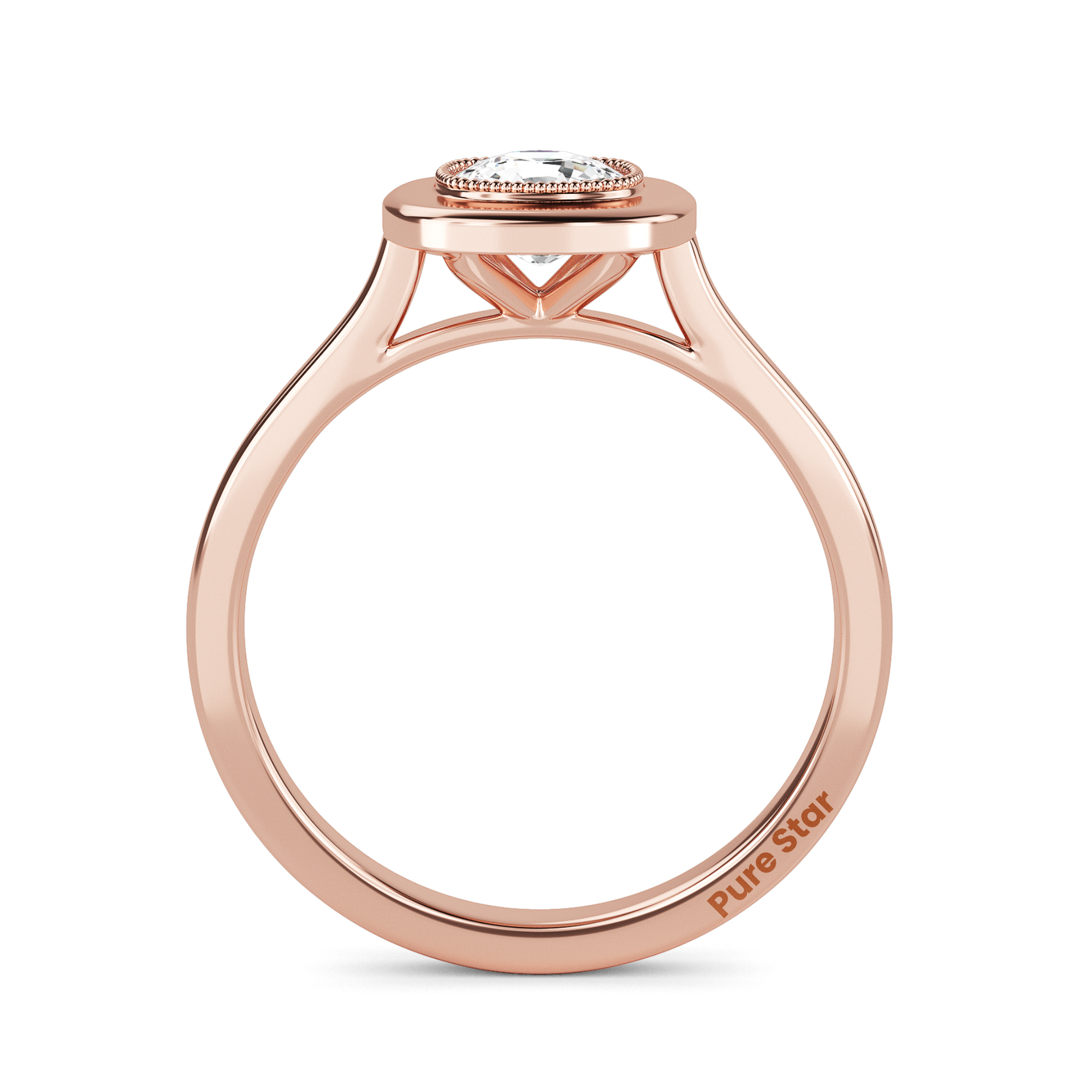 Cassidy Cushion Lab Grown  Ring 2CT 10K Rose Gold-purestarjewelry