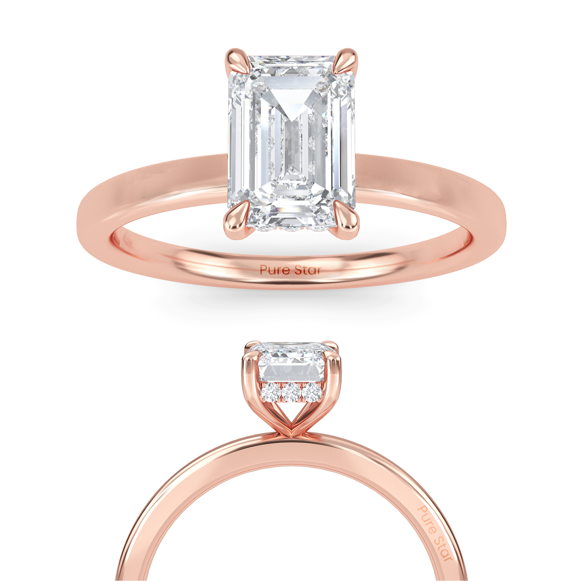 emerald cut diamond engagement rings