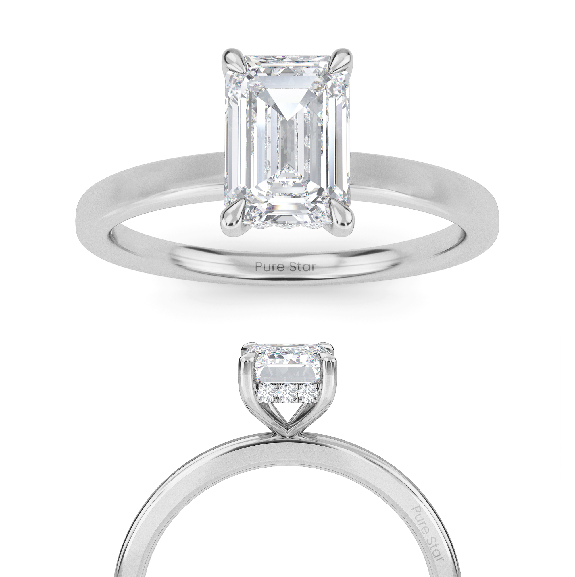 emerald cut diamond engagement rings