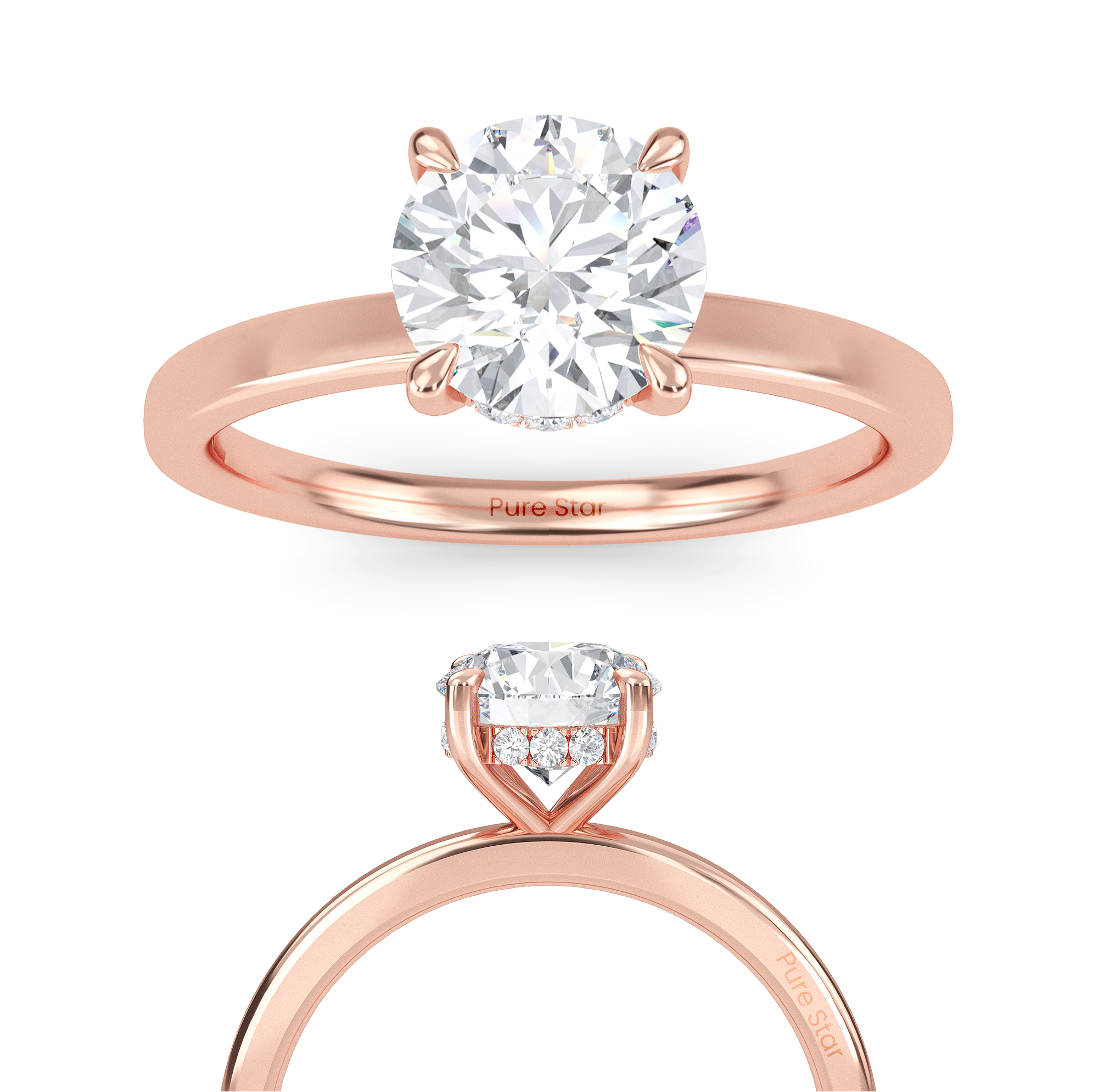 round diamond engagement ring