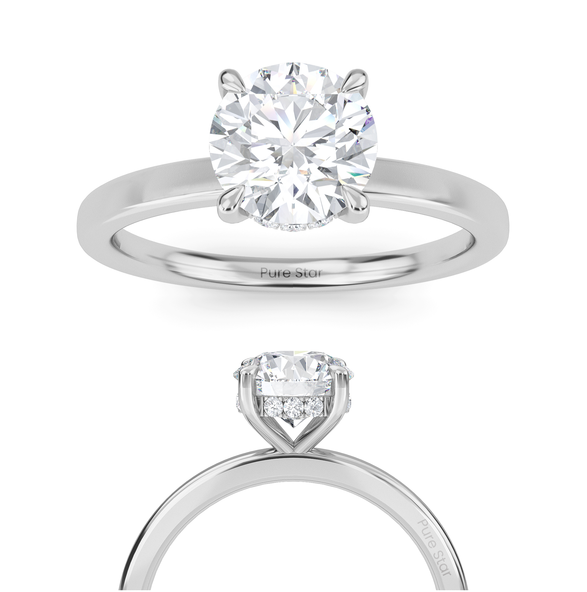 round diamond engagement ring