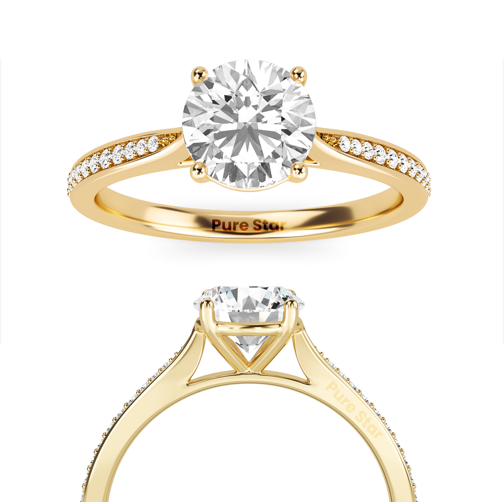 
gold engagement ring