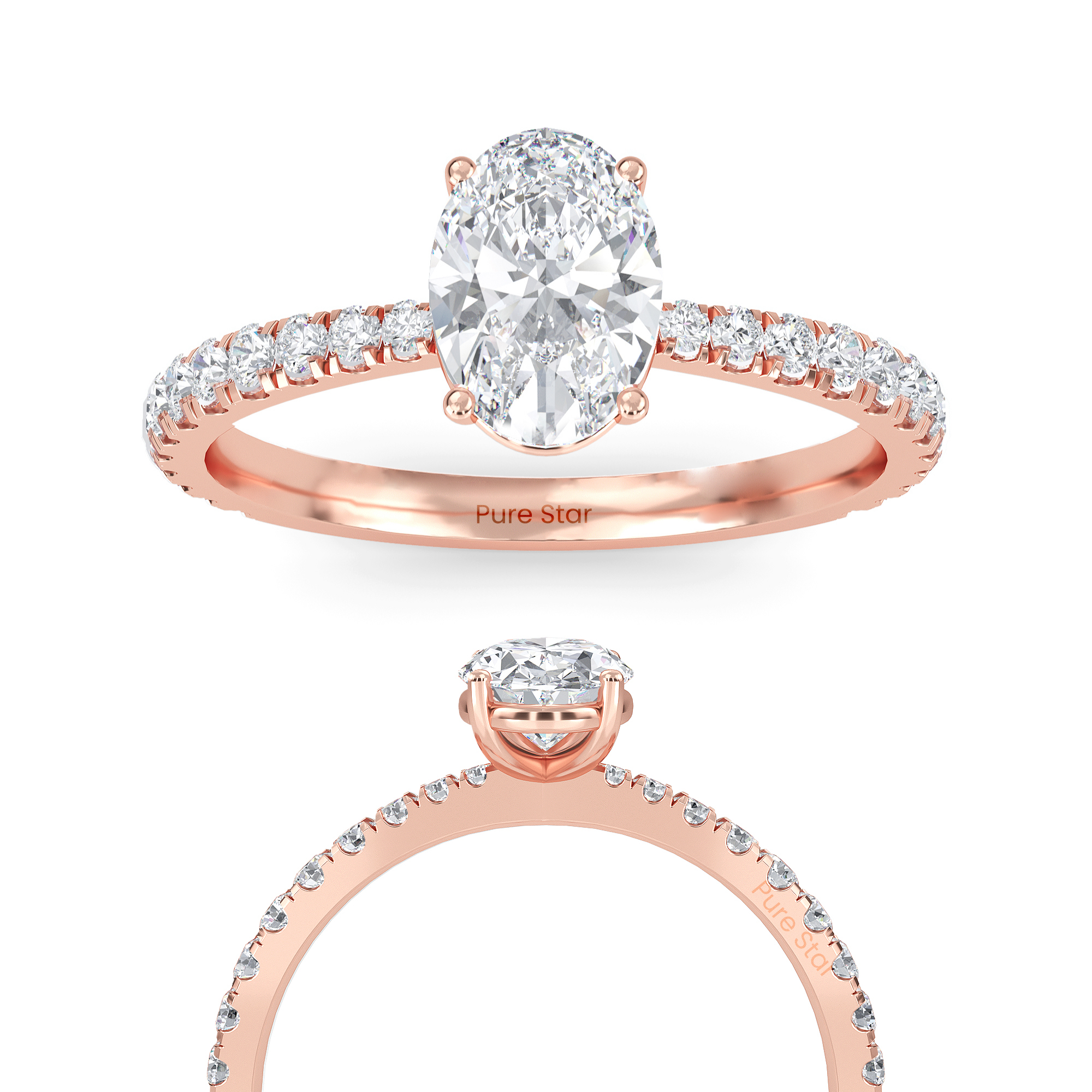 gold oval engagement rings