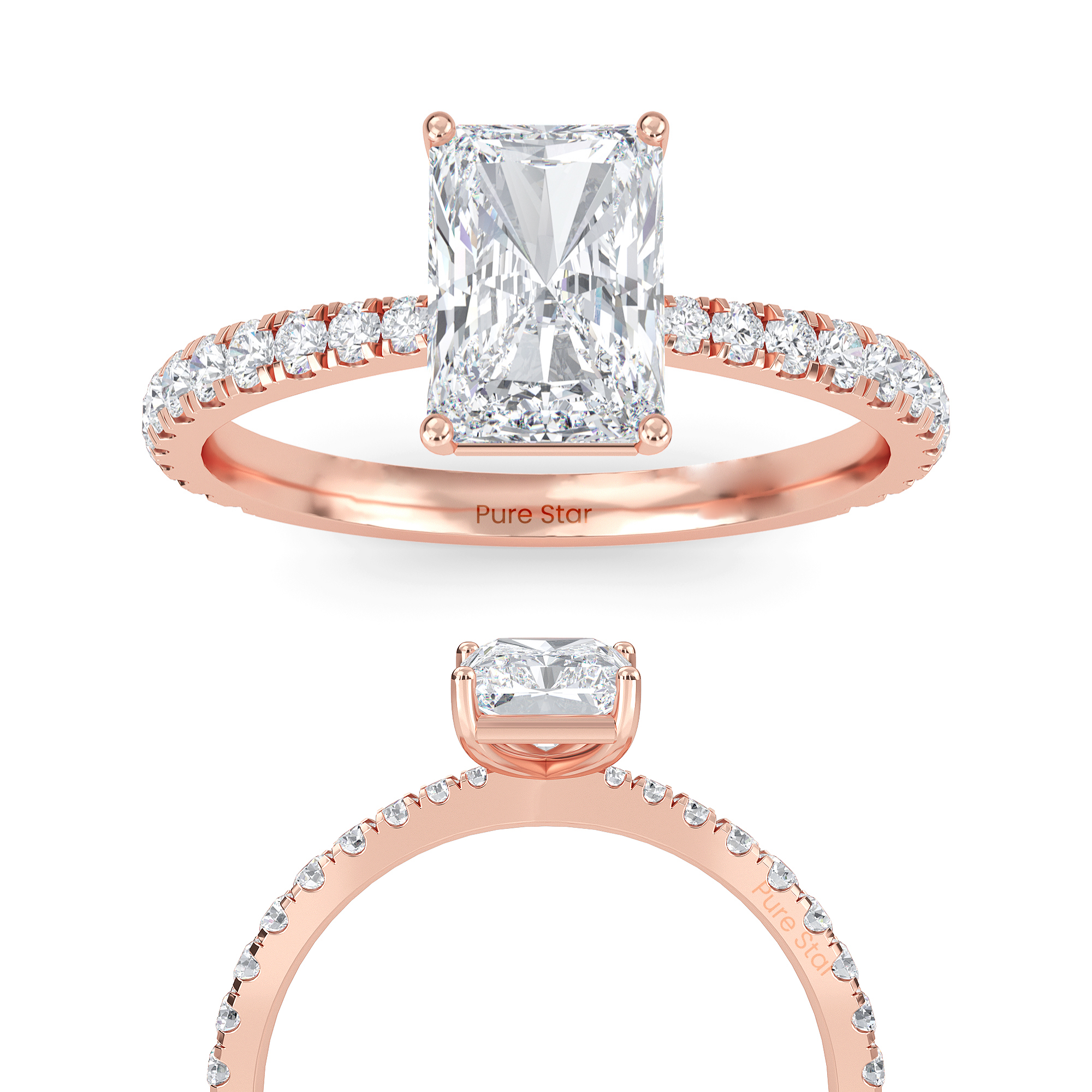 radiant diamond engagement rings