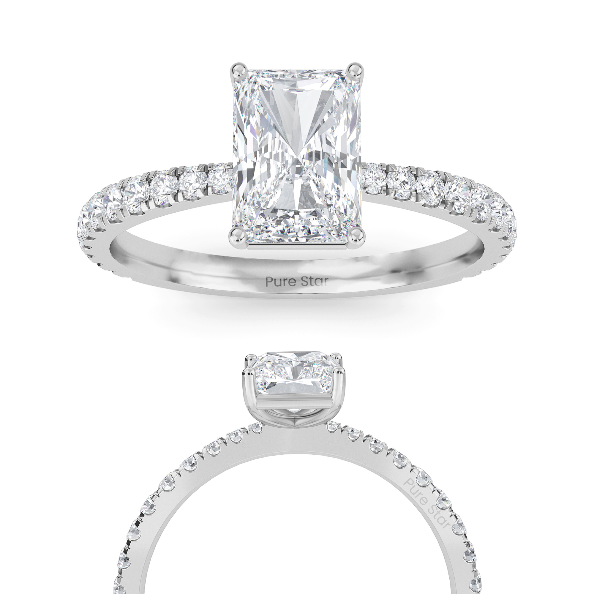 radiant diamond engagement rings