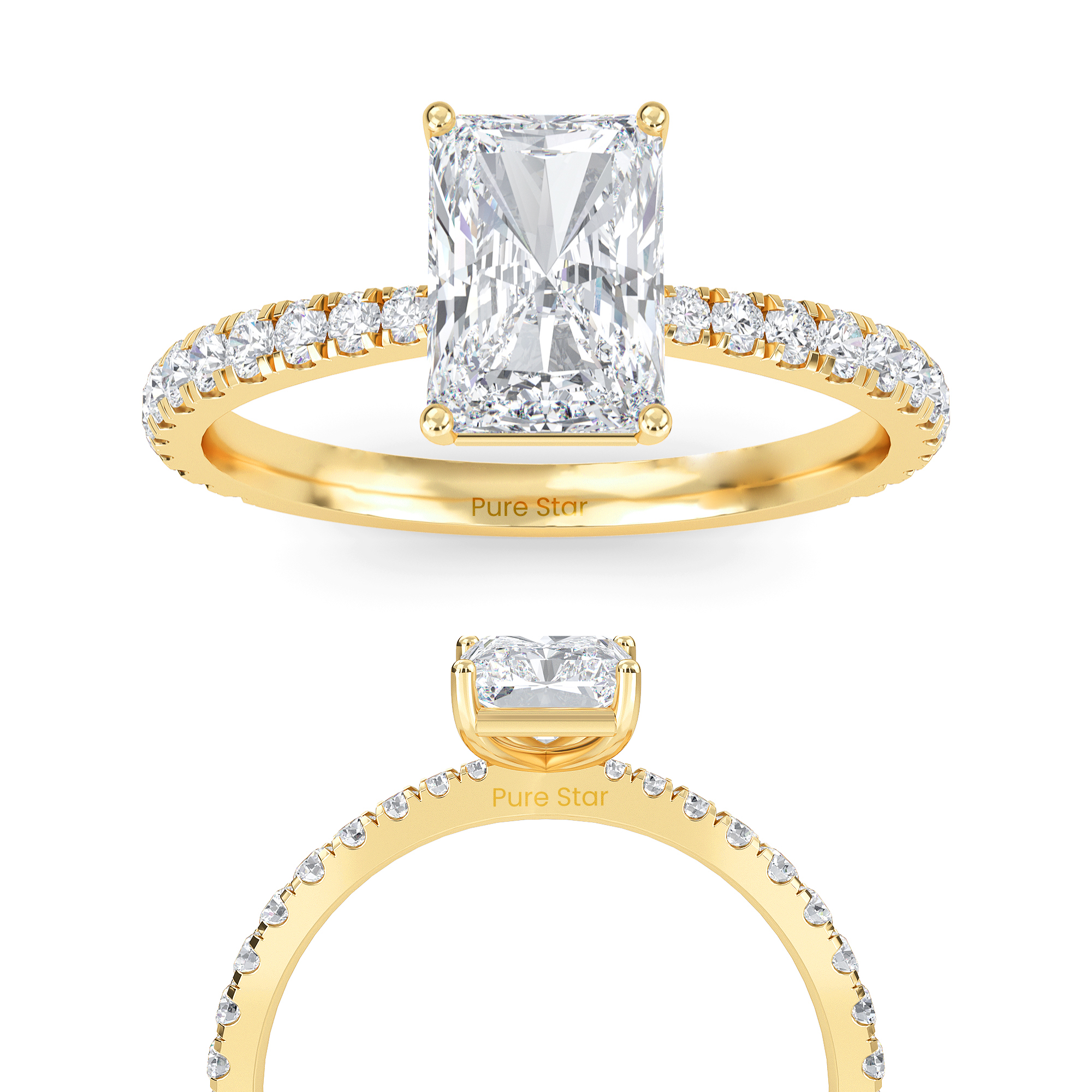 radiant diamond engagement rings