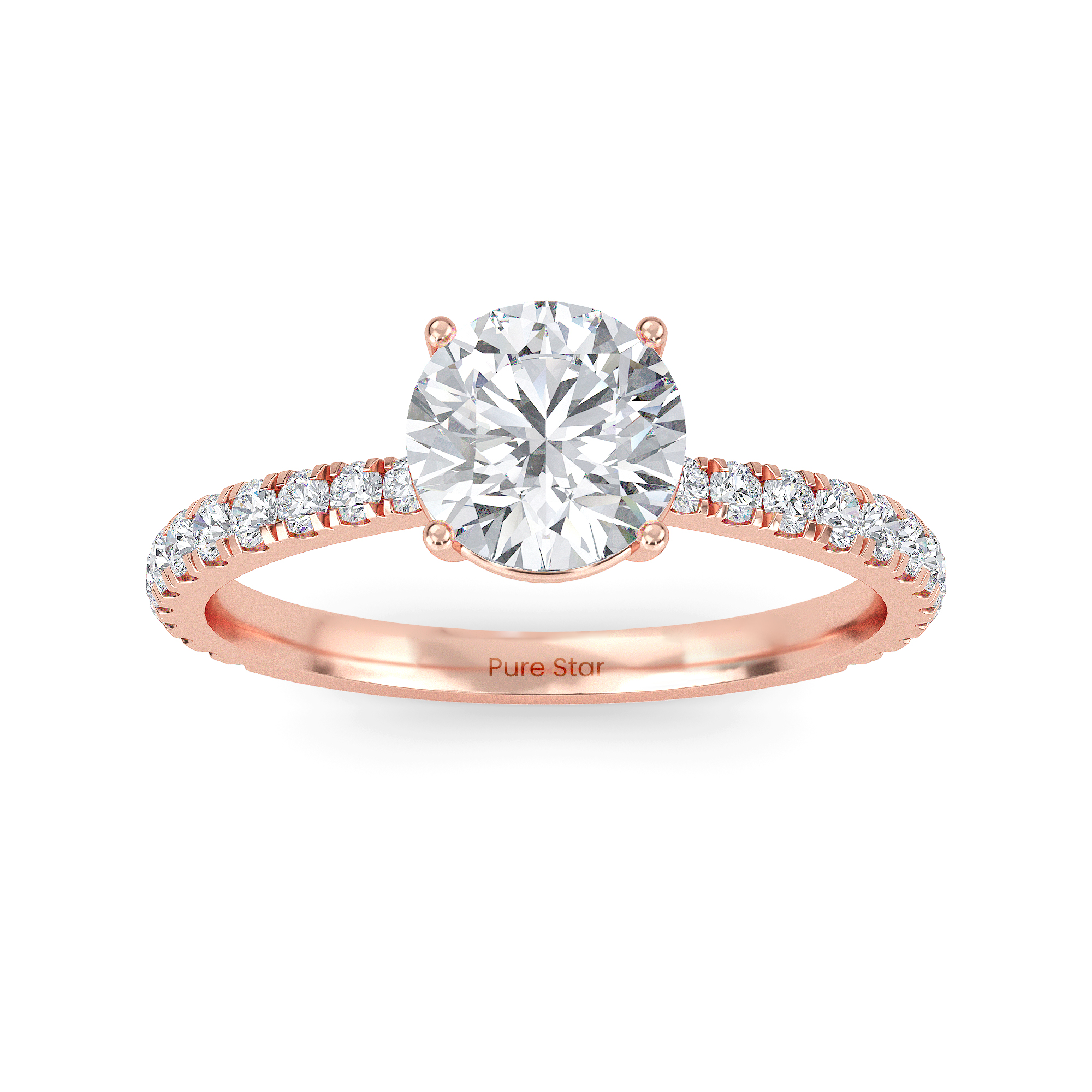 round diamond wedding rings