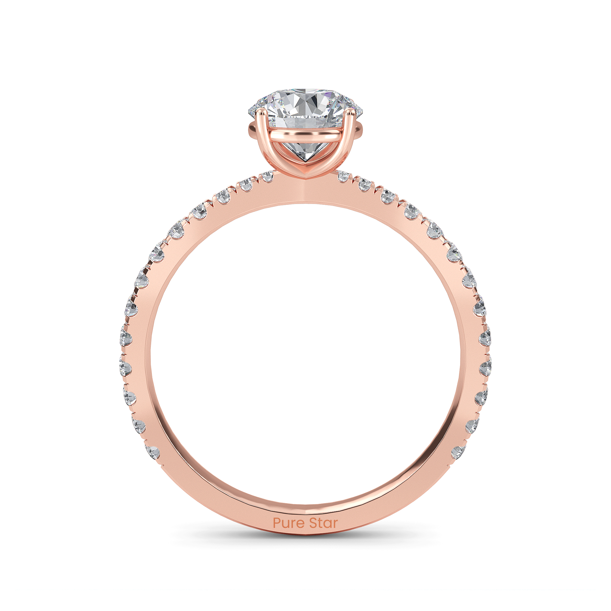 round diamond wedding rings