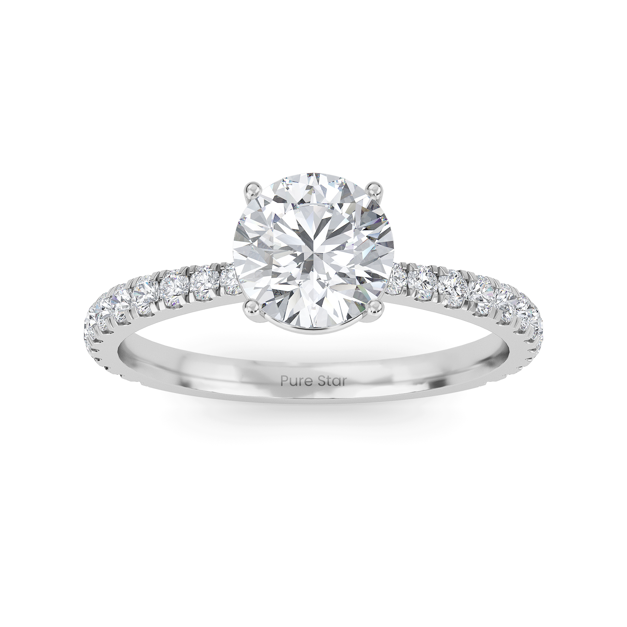 round diamond wedding rings