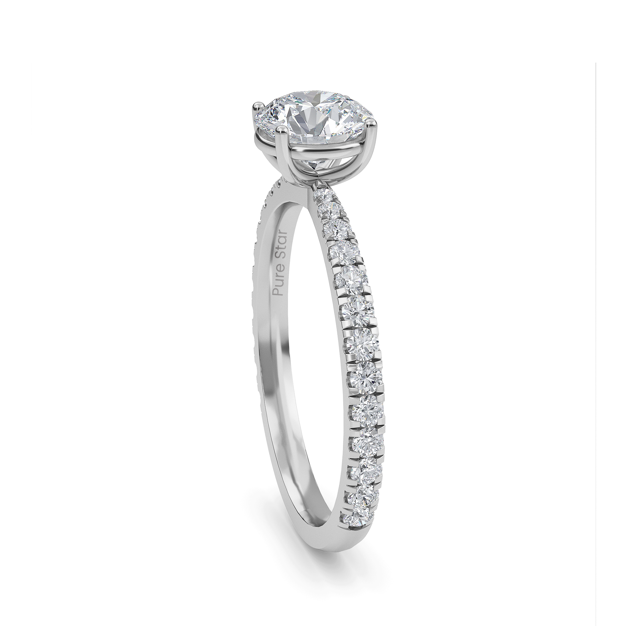 round diamond wedding rings