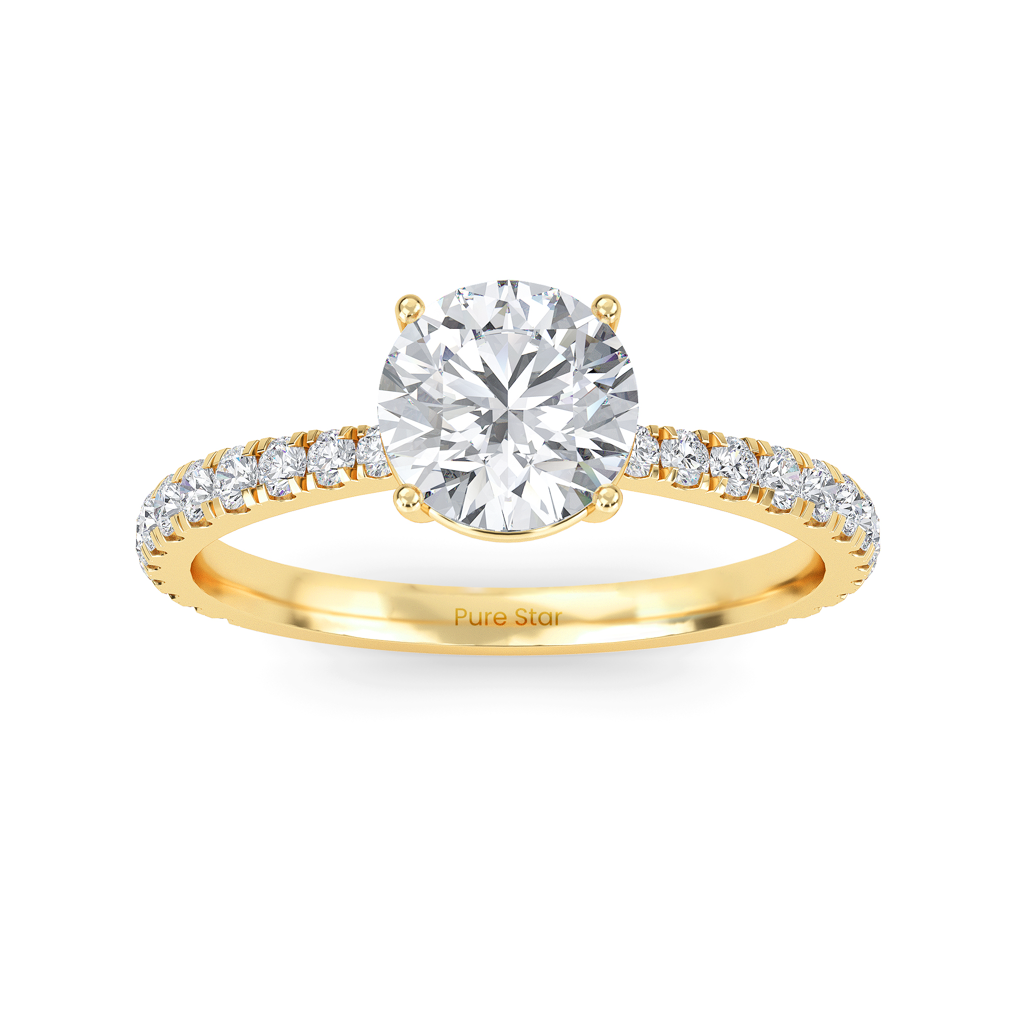 round diamond wedding rings