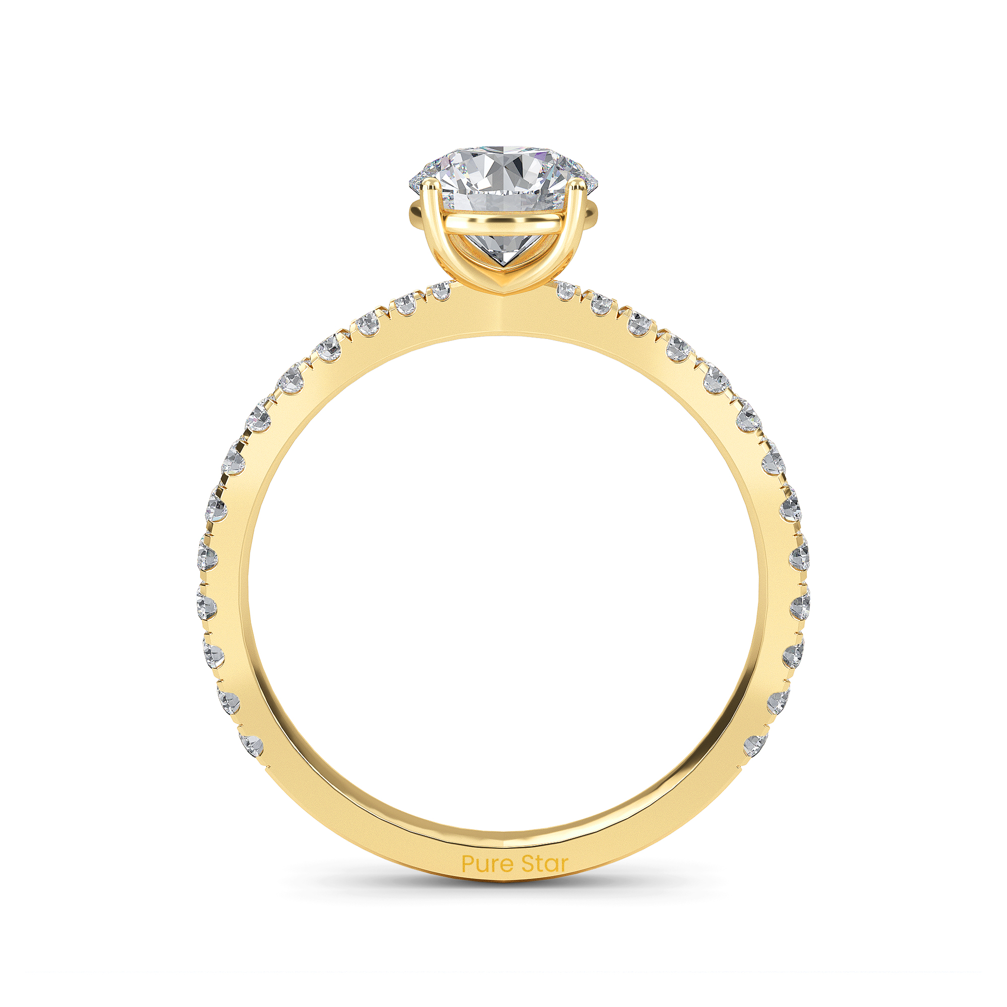 round diamond wedding rings