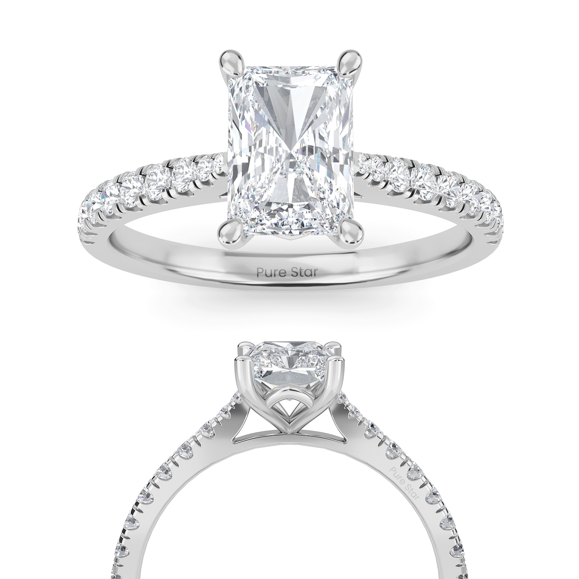 radiant cut diamond engagement rings