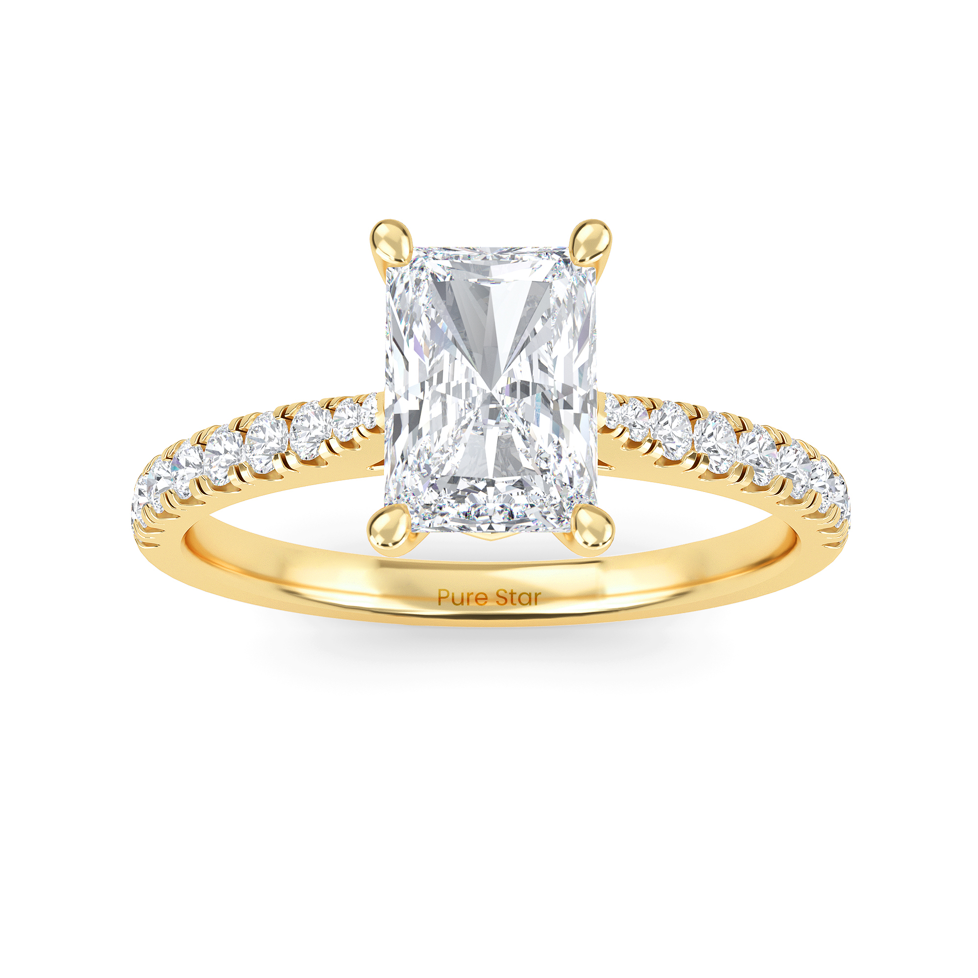 radiant cut diamond engagement rings