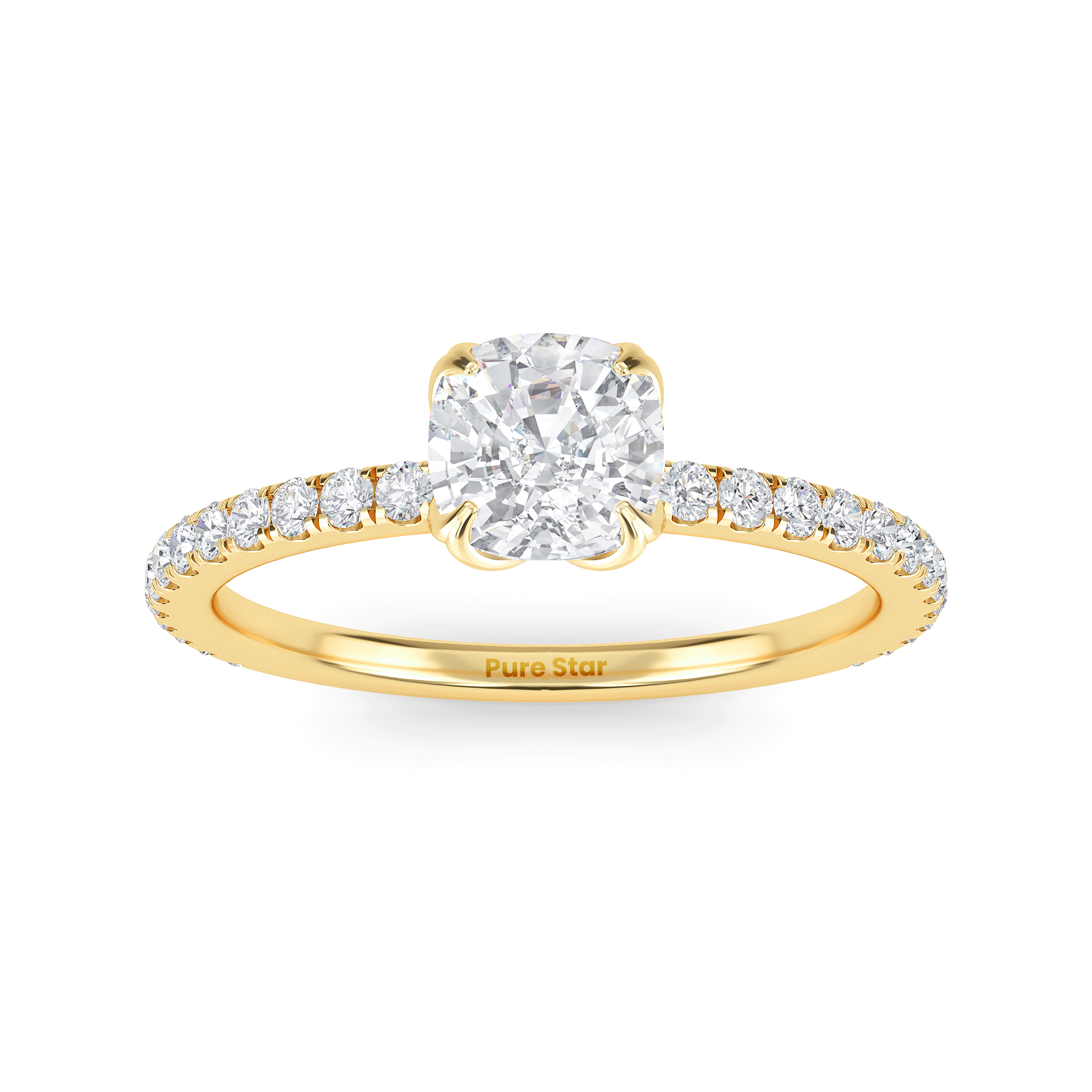 cushion diamond engagement ring