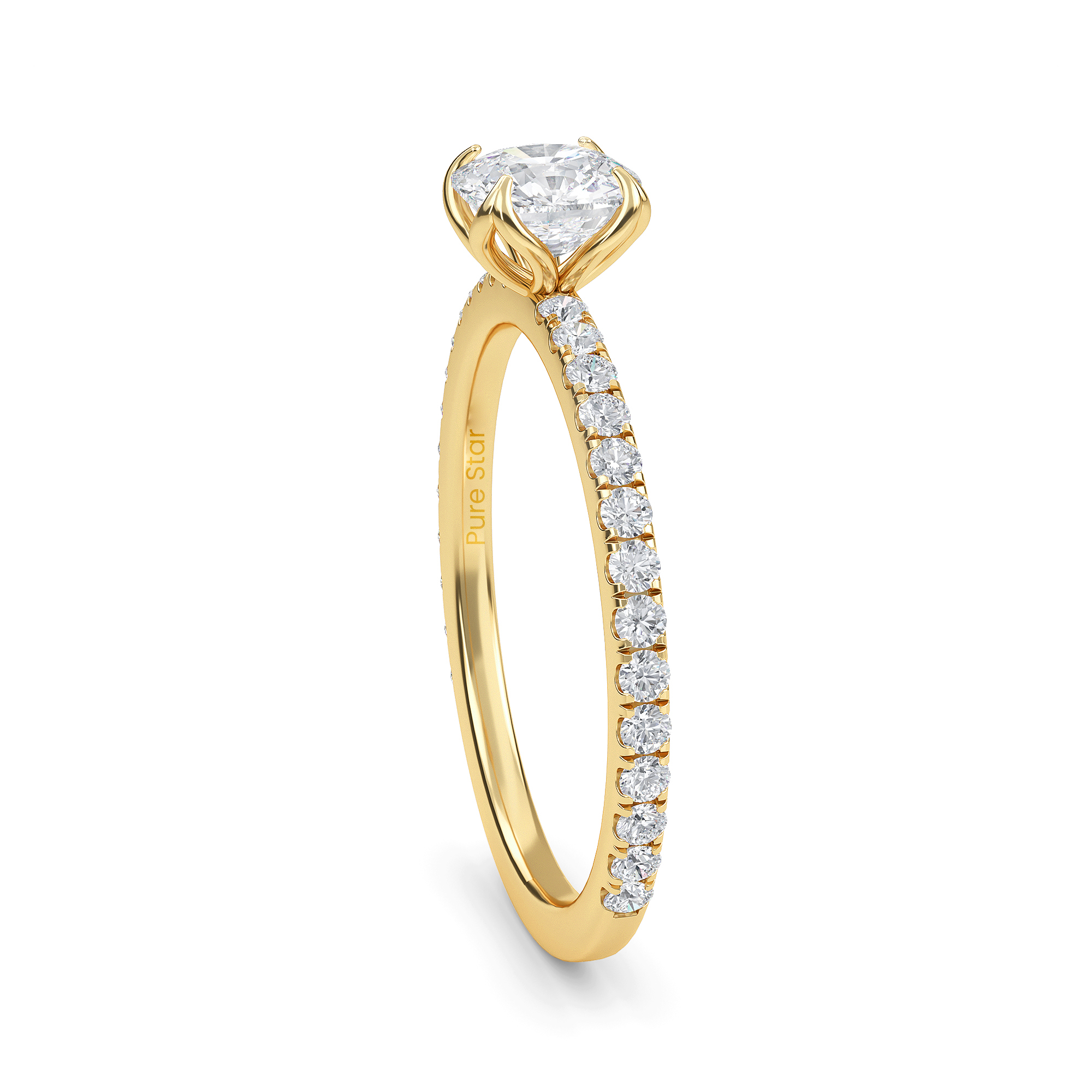 cushion diamond engagement ring