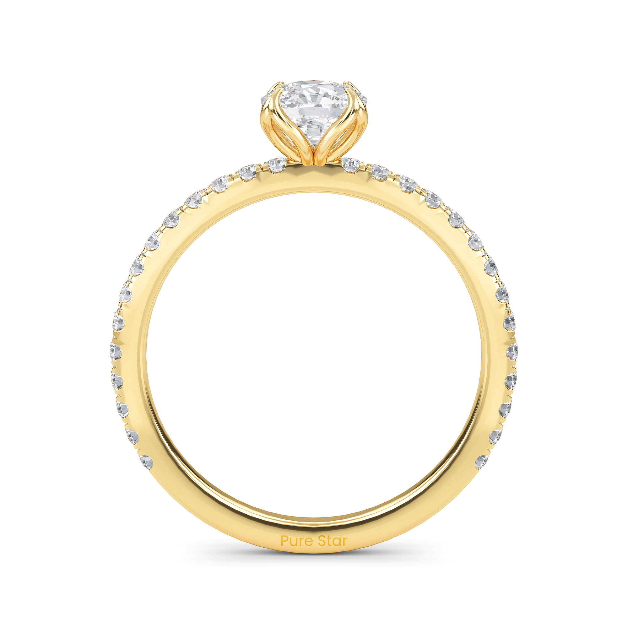 cushion diamond engagement ring