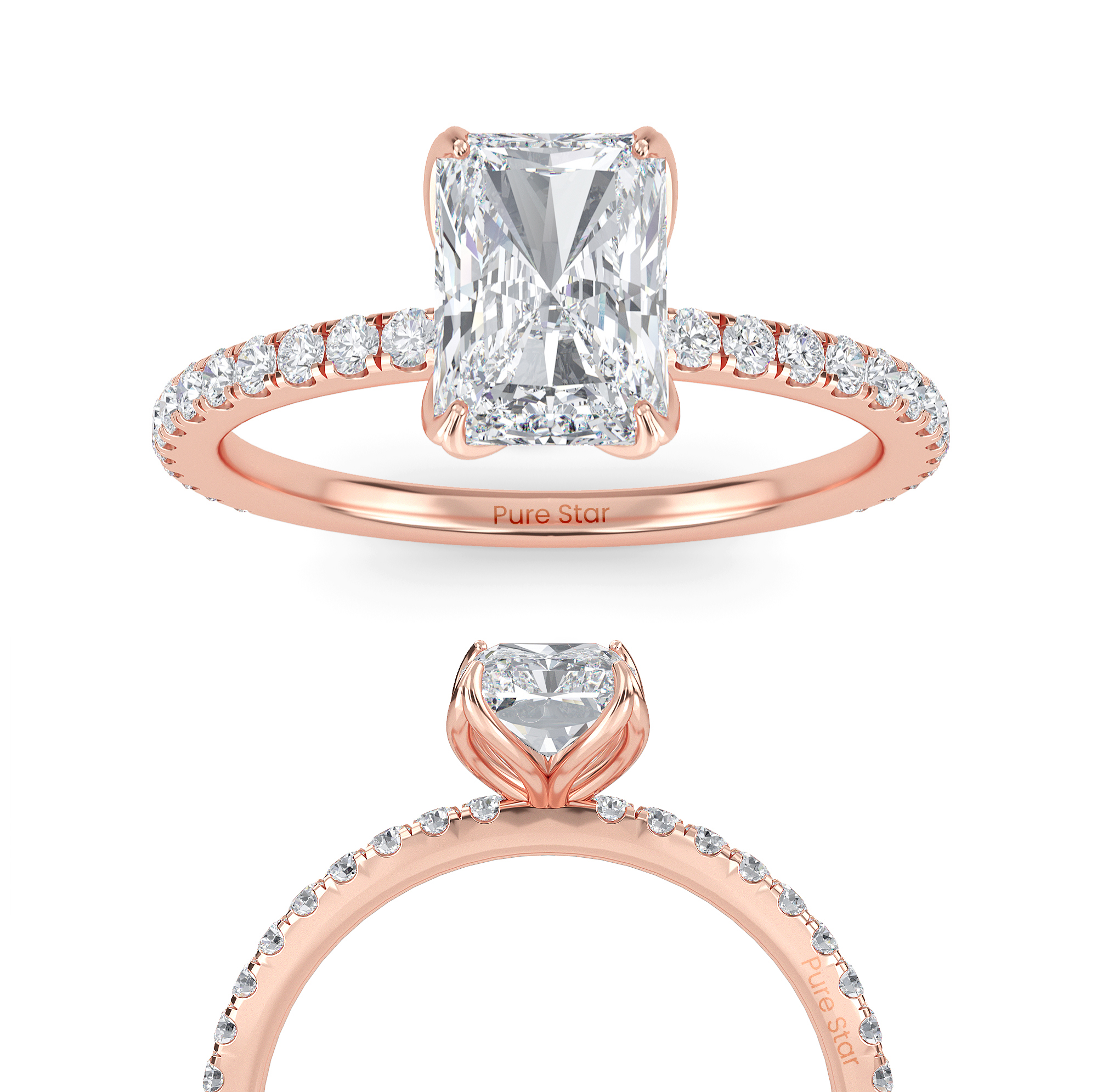 radiant engagement ring