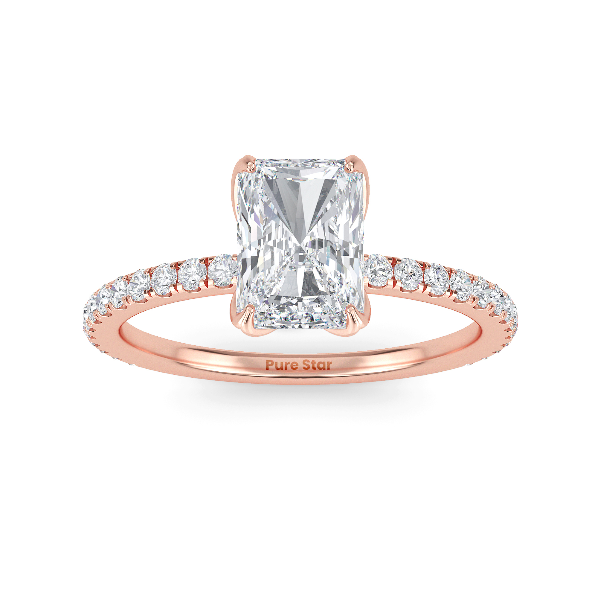 radiant engagement ring