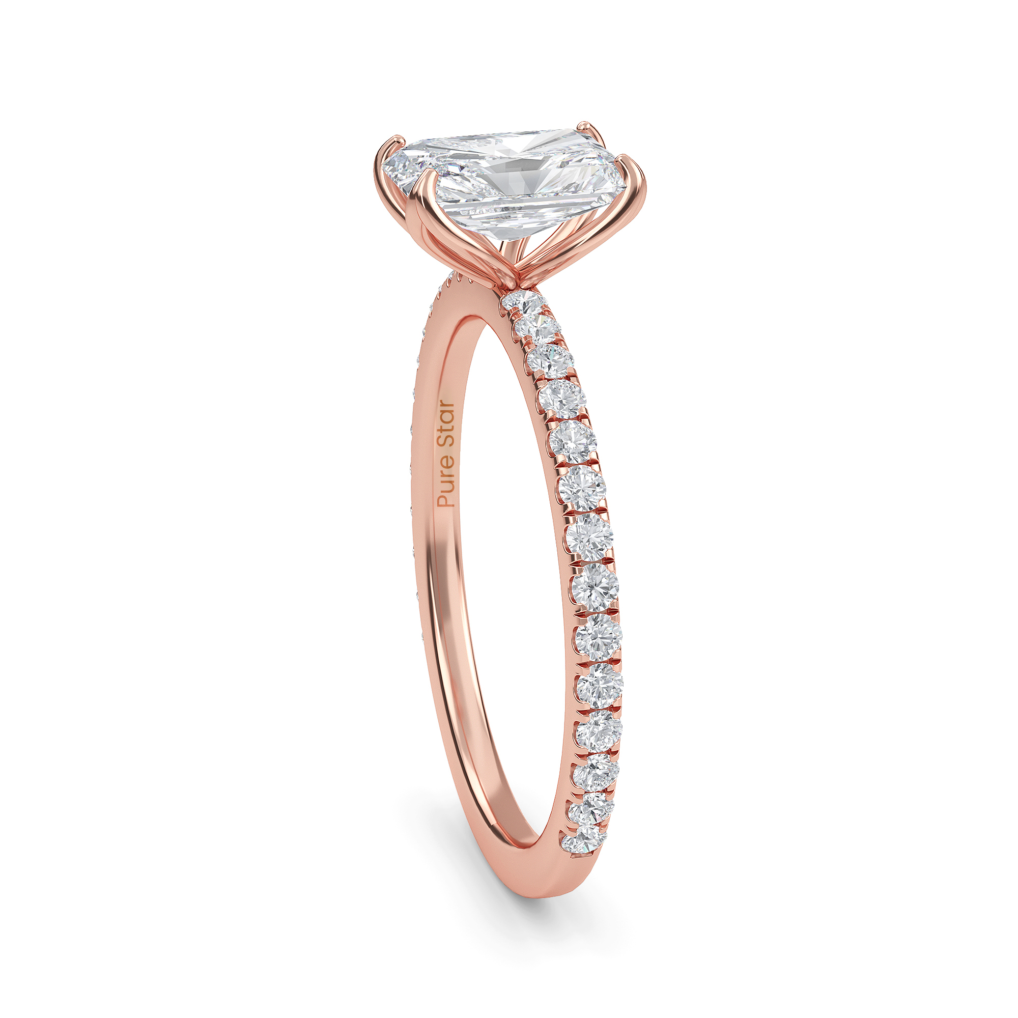 radiant engagement ring