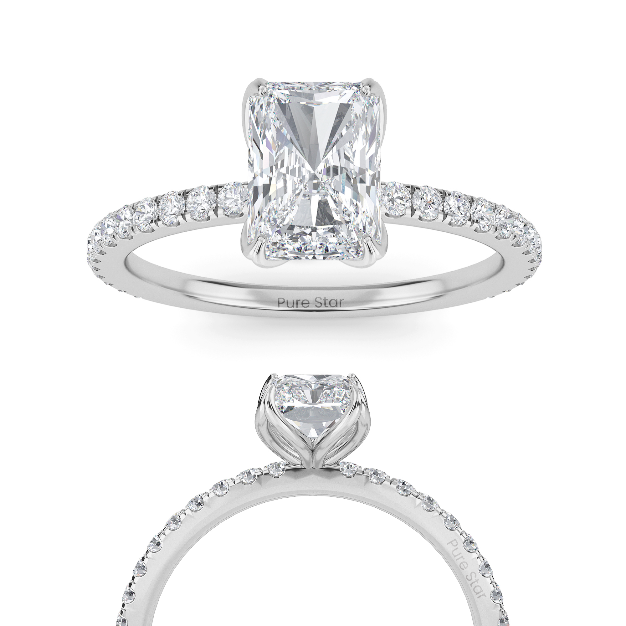 radiant engagement ring