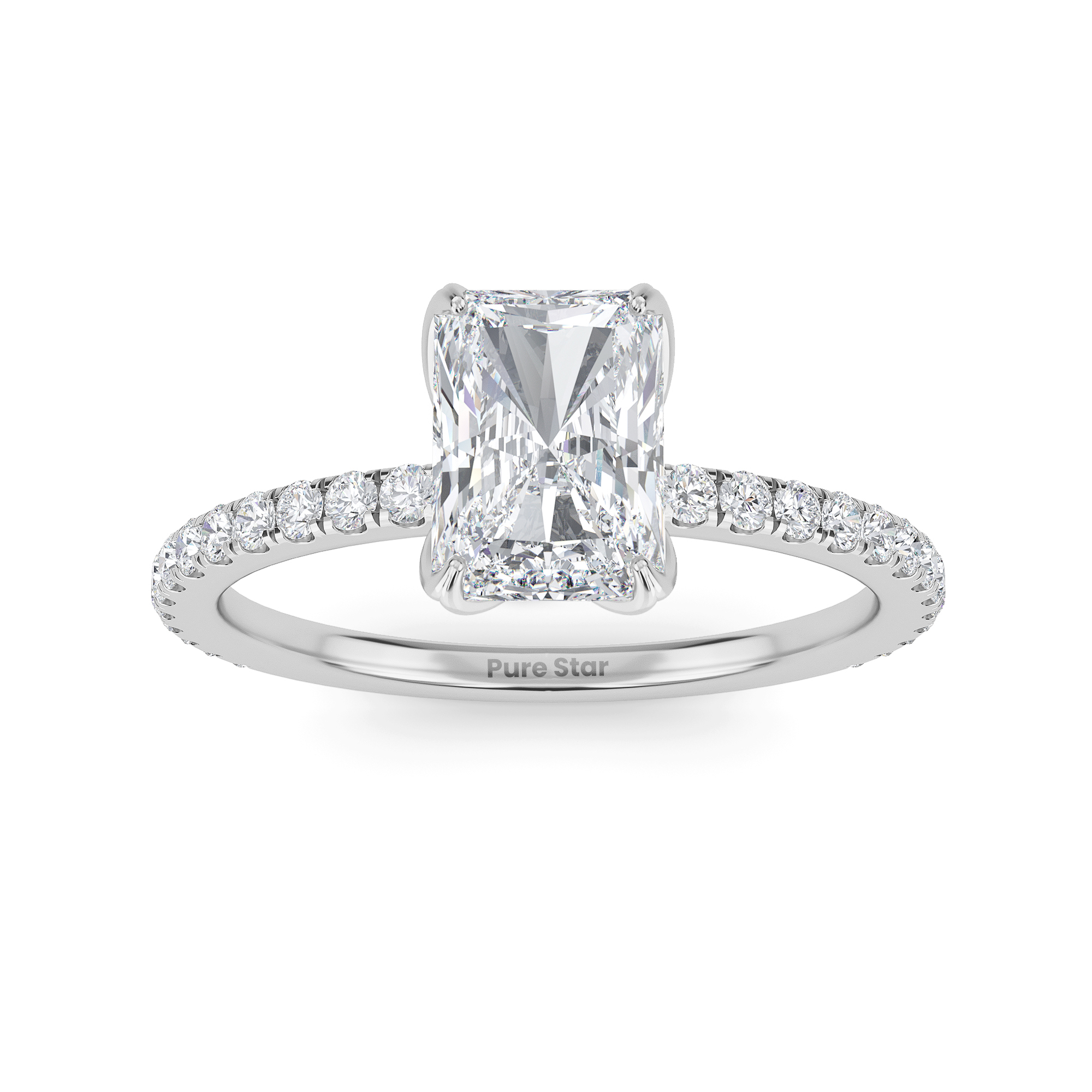 radiant engagement ring