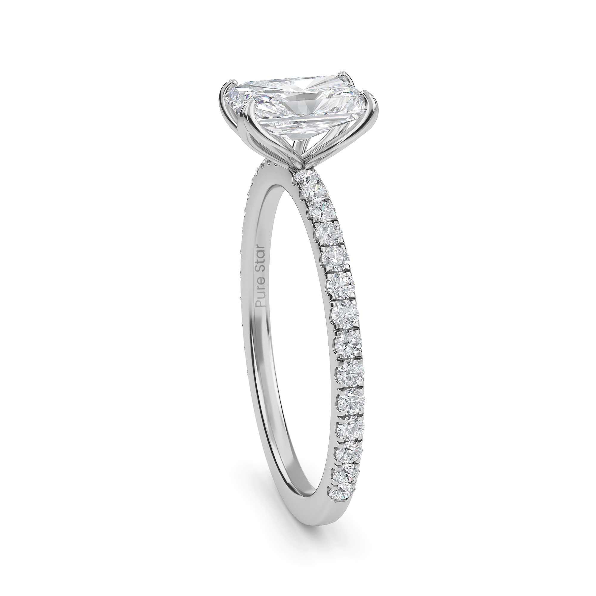 radiant engagement ring