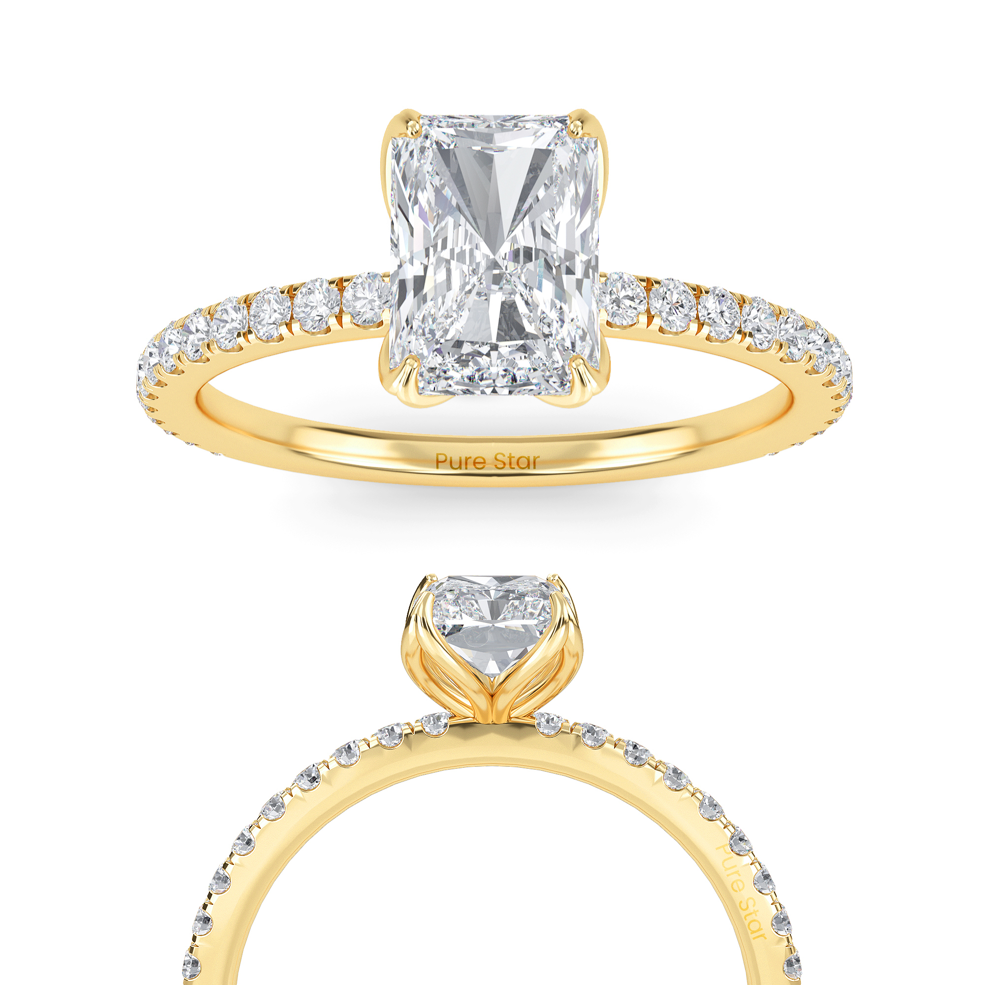 radiant engagement ring