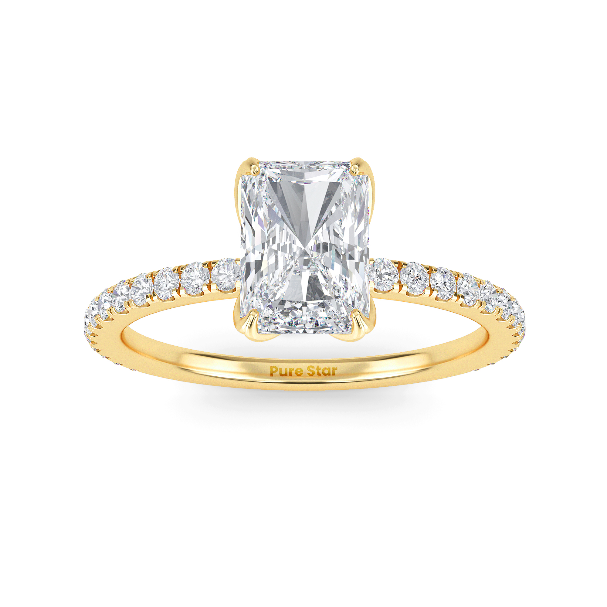 radiant engagement ring