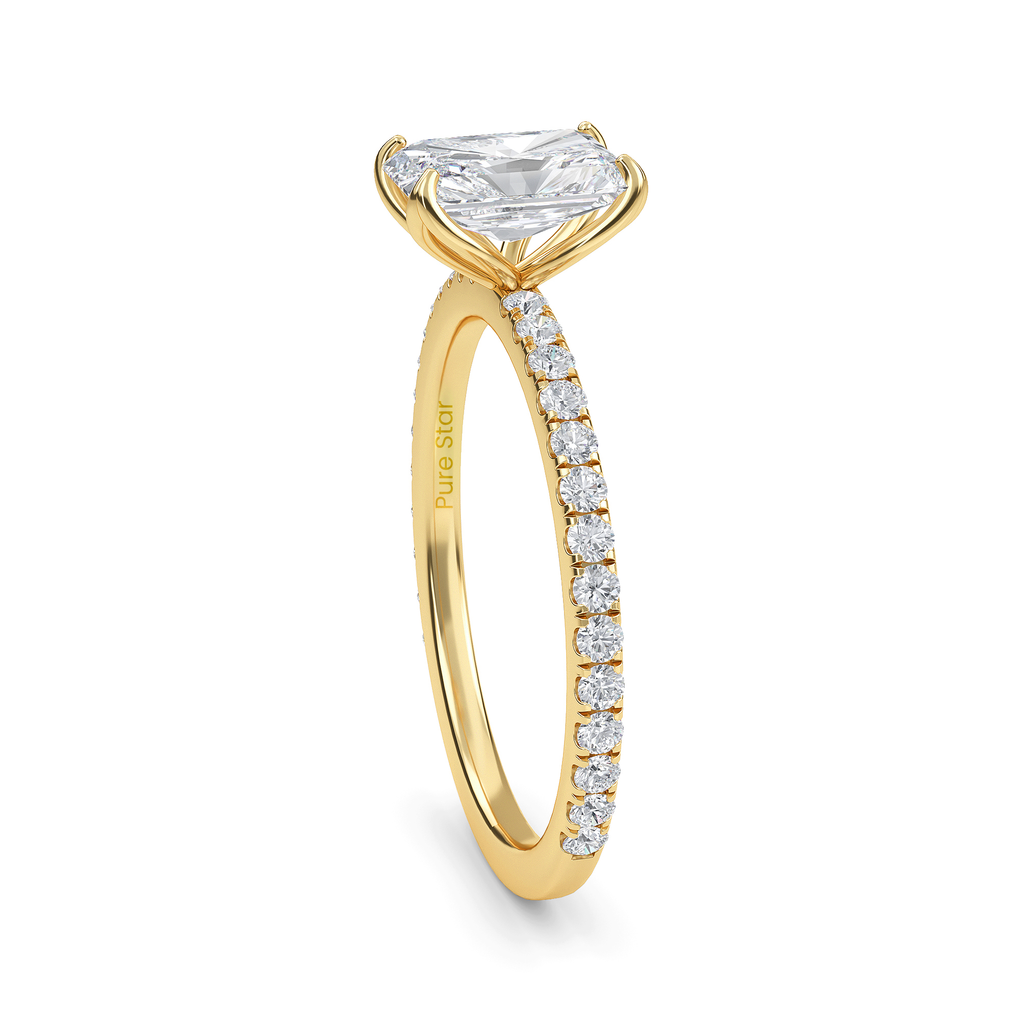 radiant engagement ring