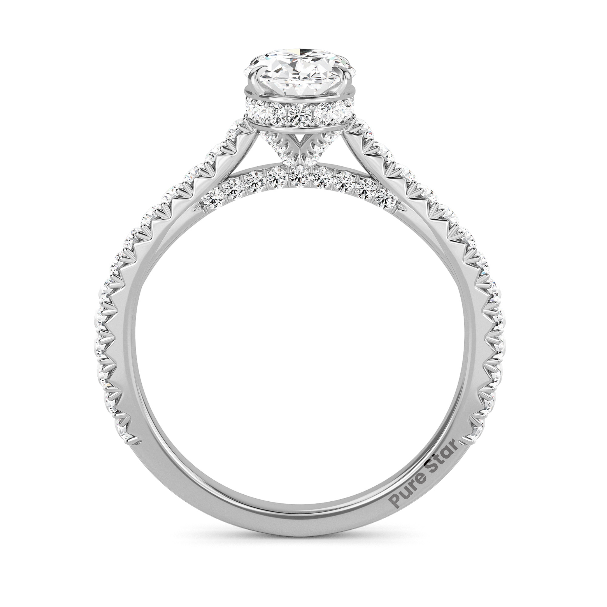 Deborah Oval Lab Grown Ring 0.50CT 14k White Gold-purestarjewelry