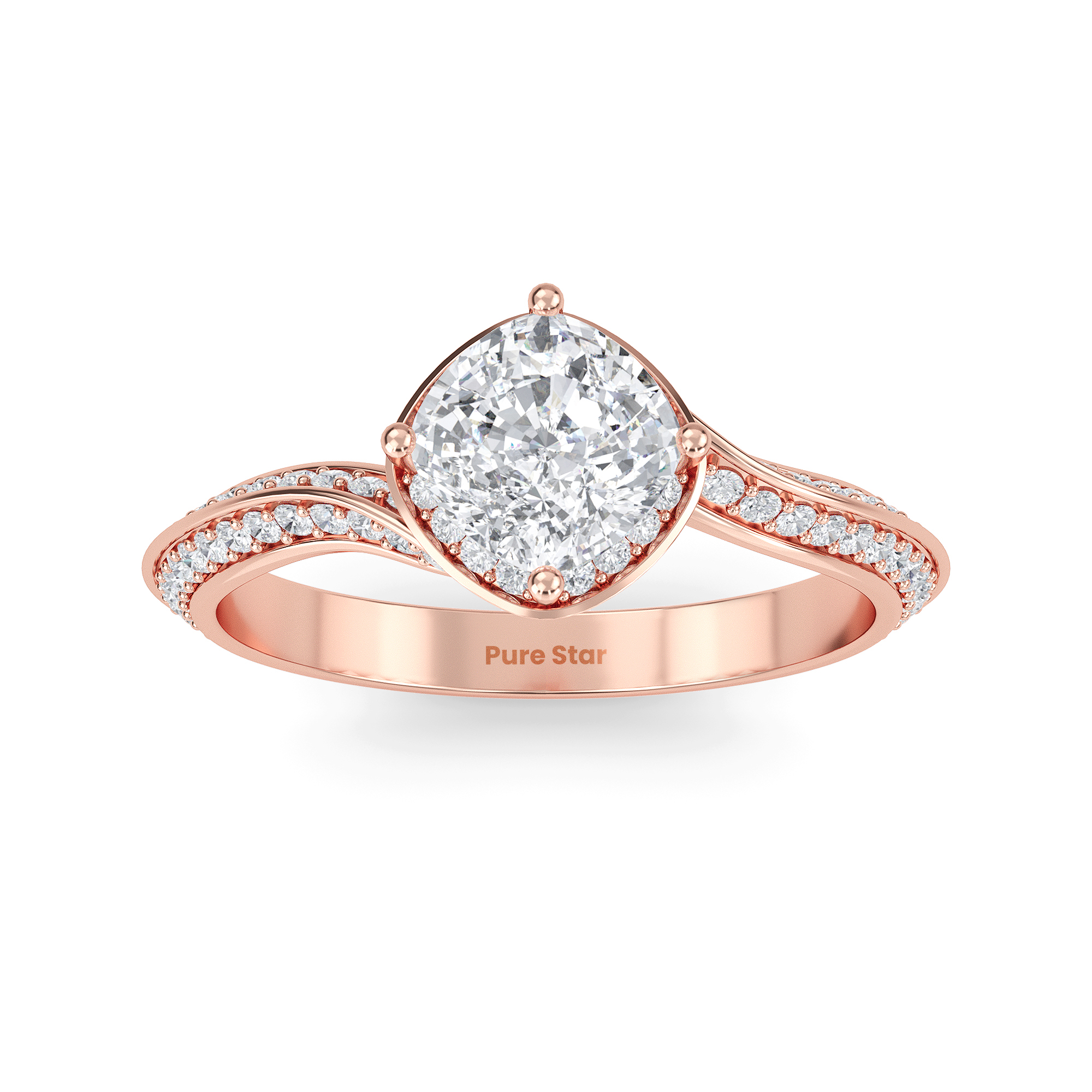 cushion engagement ring