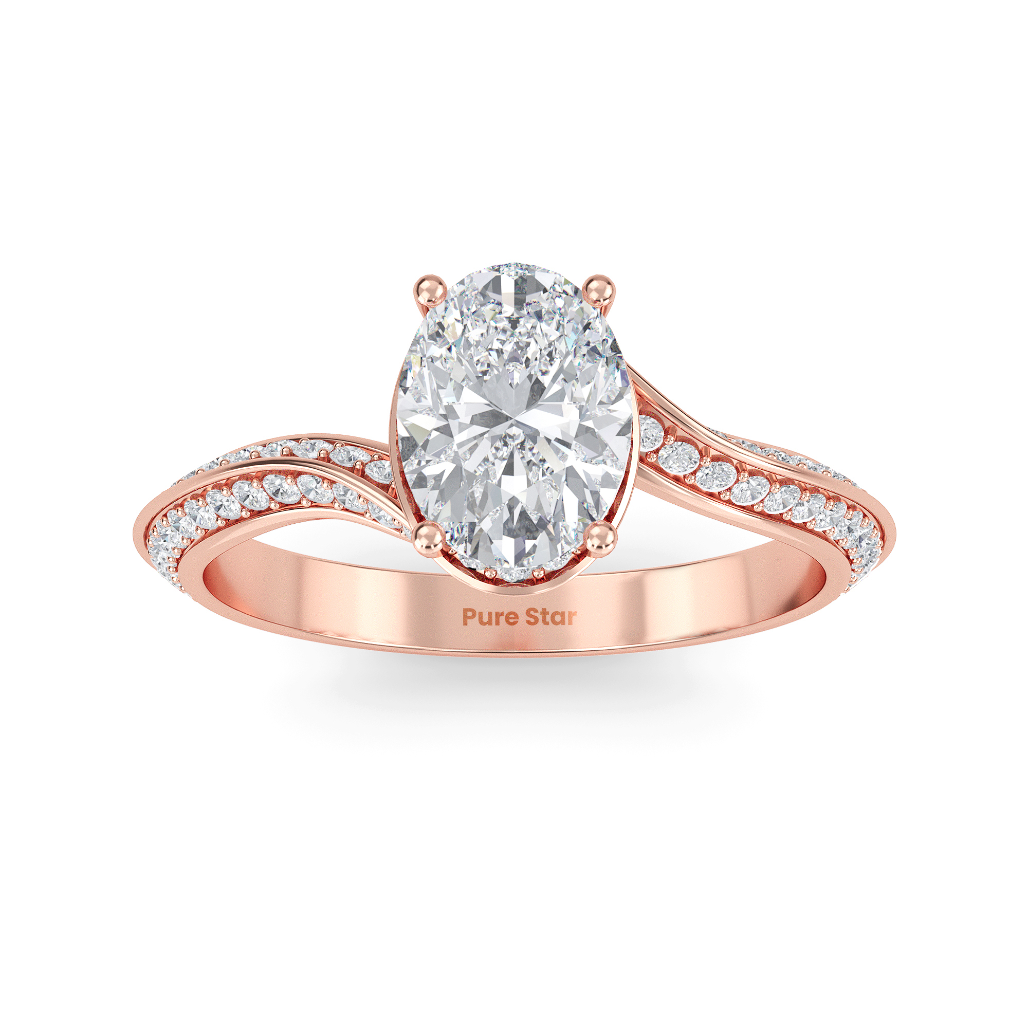 oval diamond wedding ring