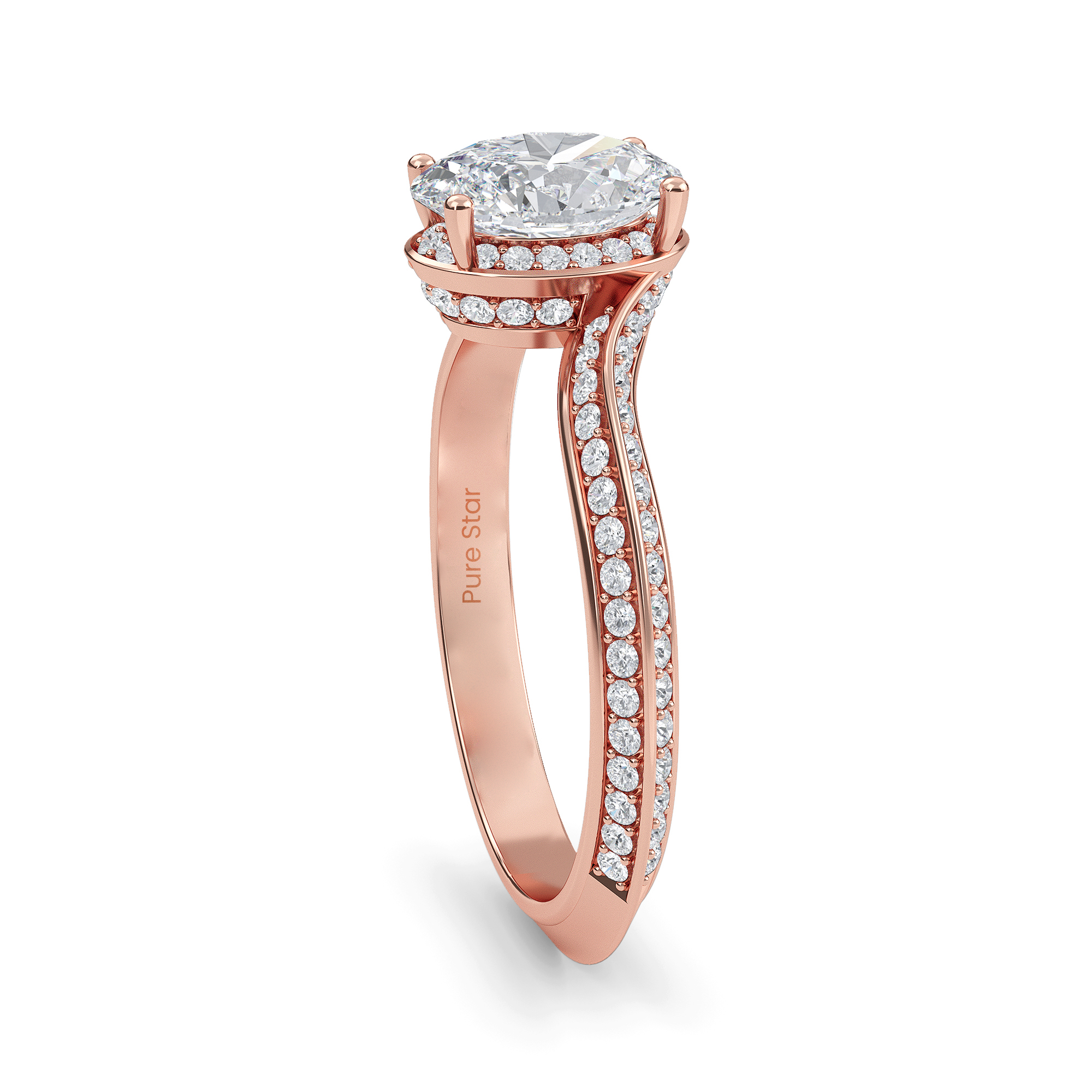 oval diamond wedding ring