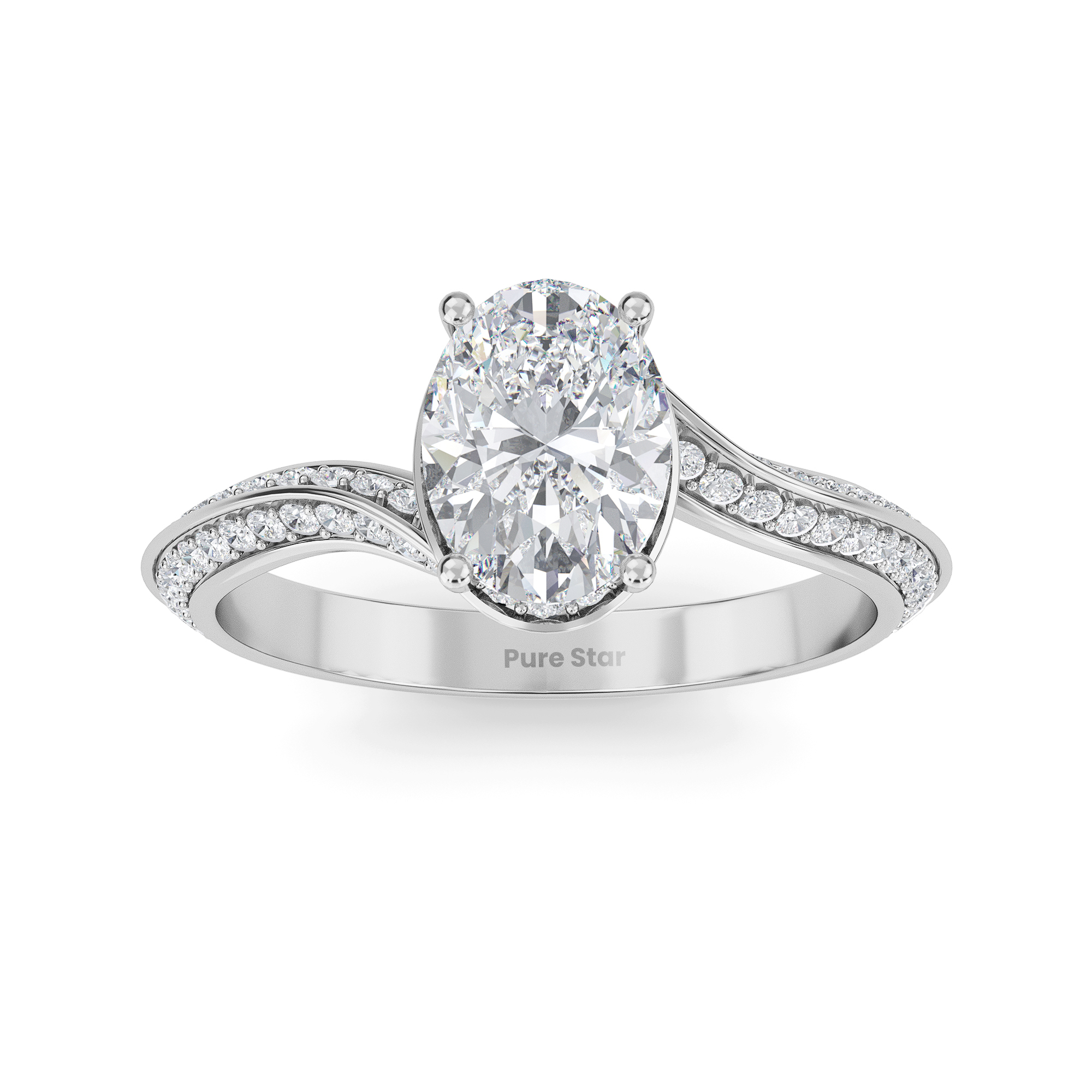 oval diamond wedding ring