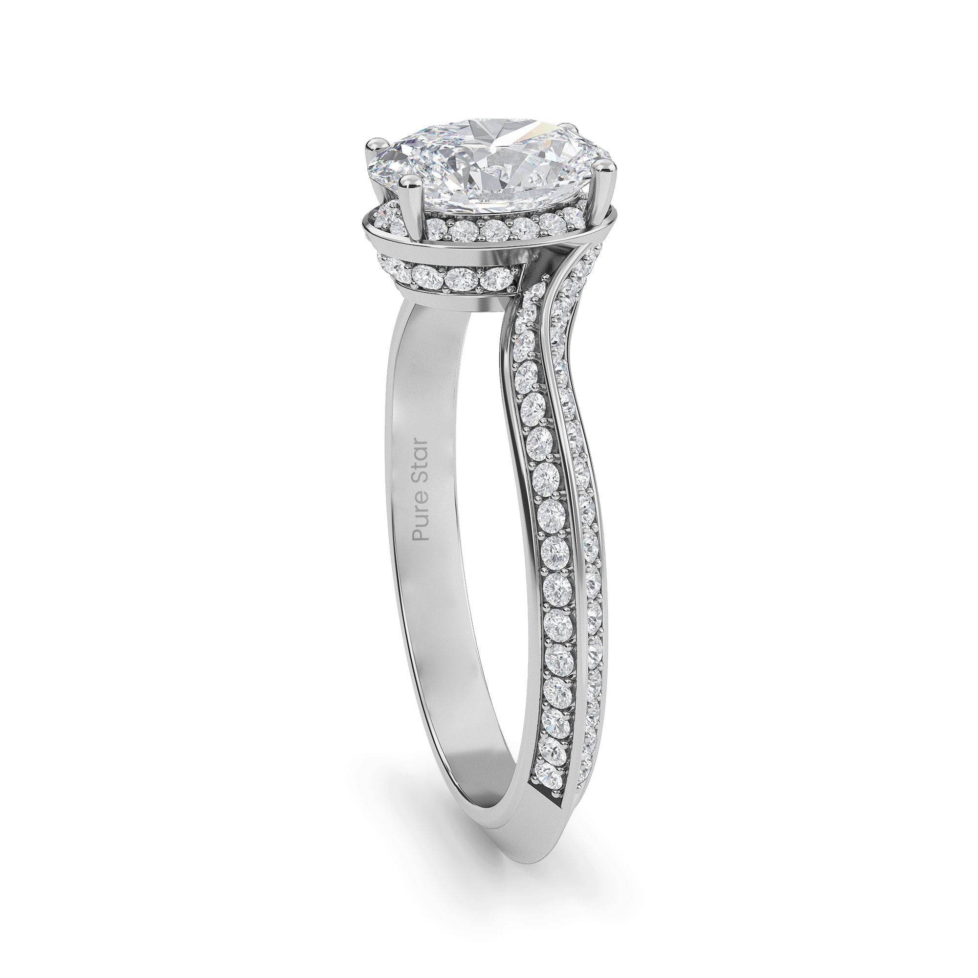 oval diamond wedding ring