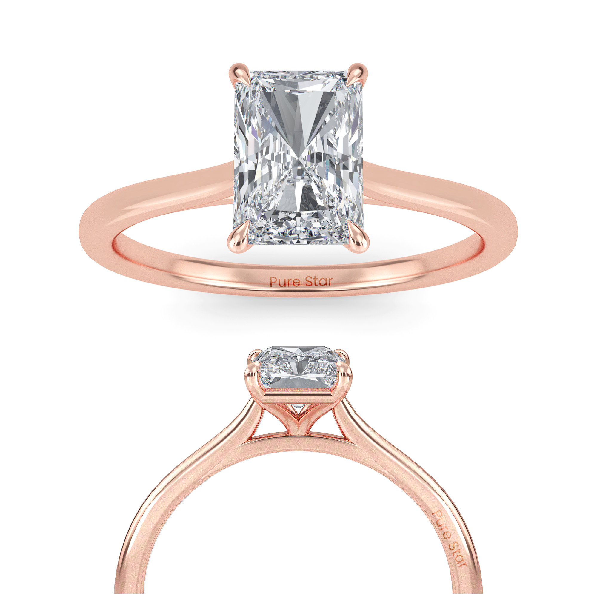 radiant cut diamond ring