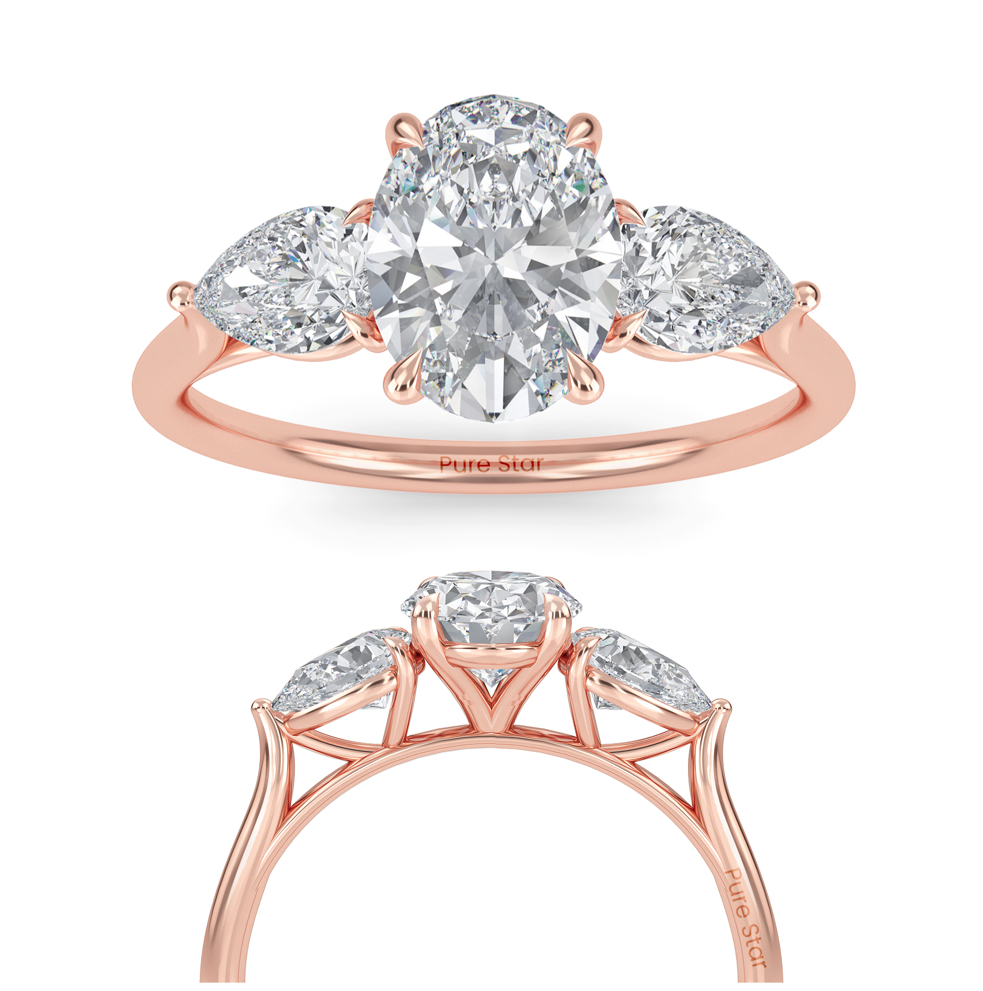 lab created diamond engagement rings