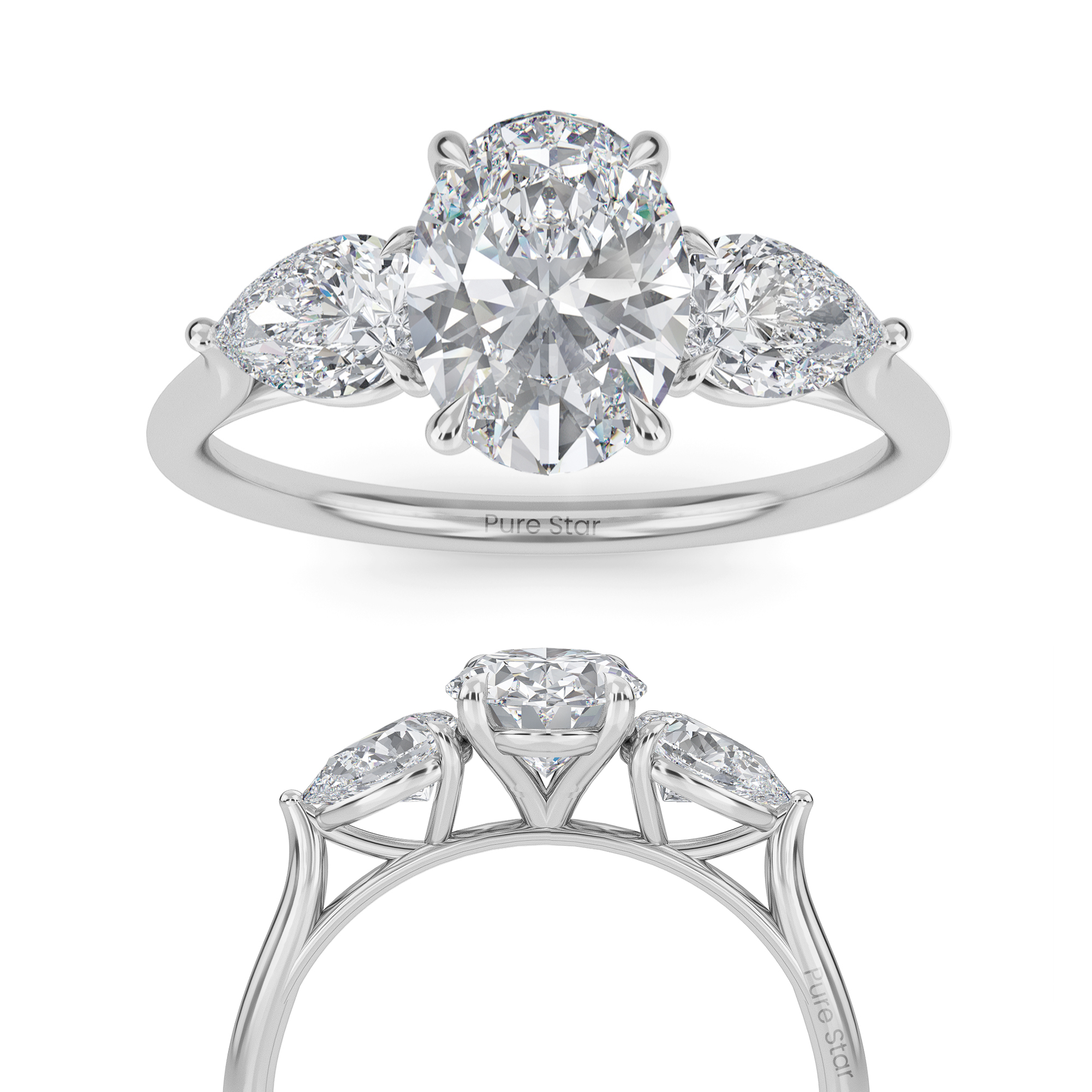 lab created diamond engagement rings